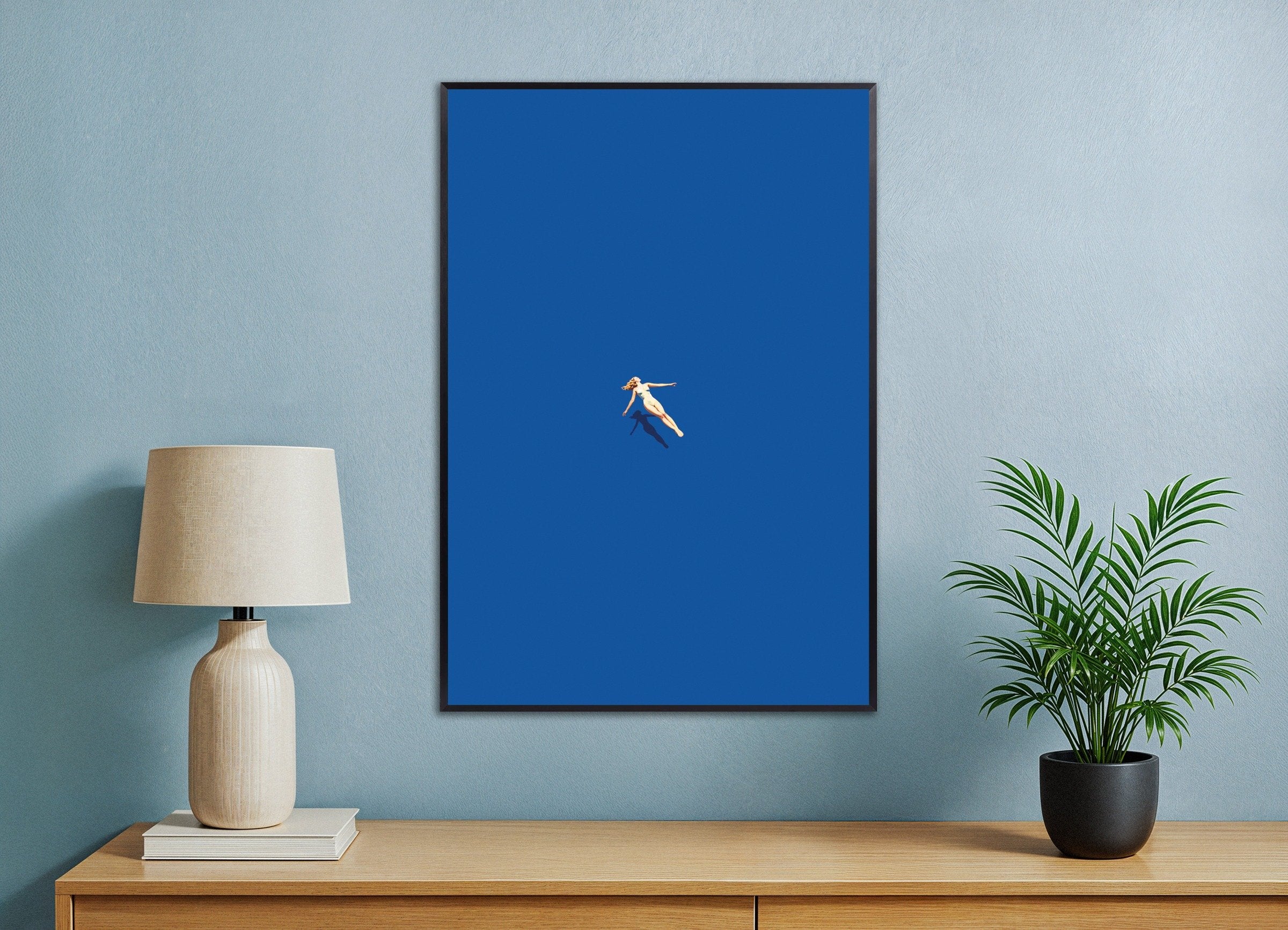 Frau schwebt auf Wasser, SPA-Poster