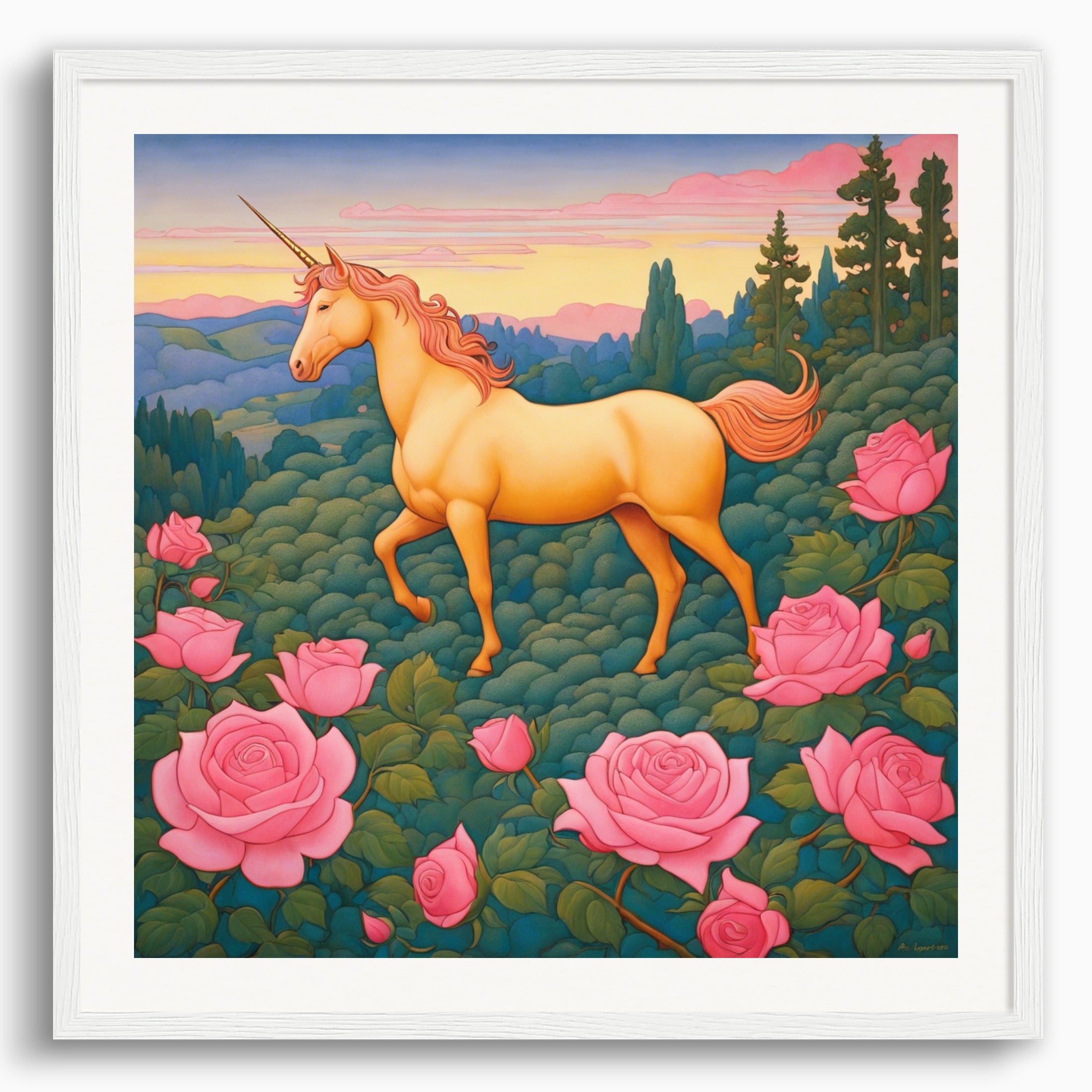 Poster:  Paul Ranson, Licorne rose , Licorne rose