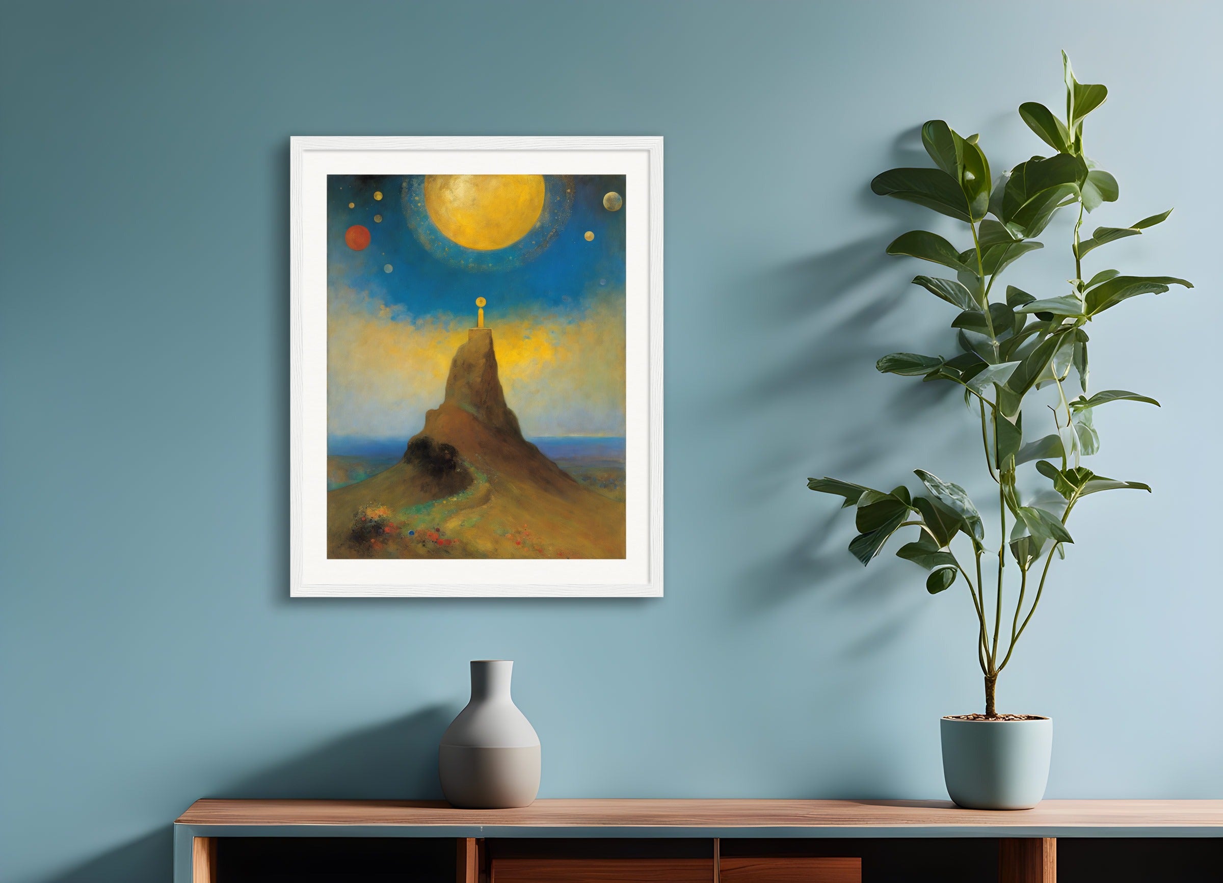 Poster with wood frame: Odilon Redon,