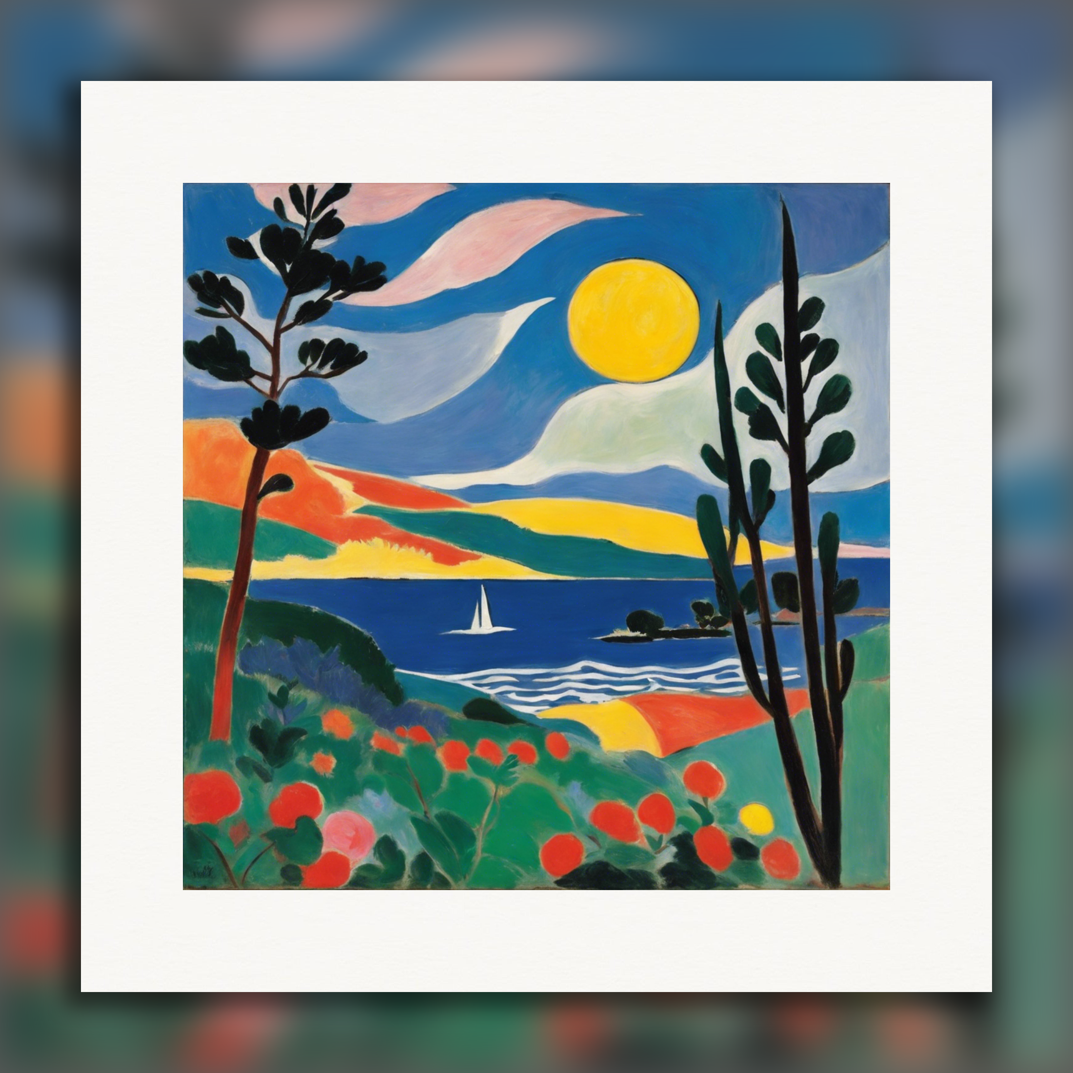 Kraftvolle abstrakte Motive mit ästhetischem Flair, Mond-Poster ideal für Schweizer Wohnräume