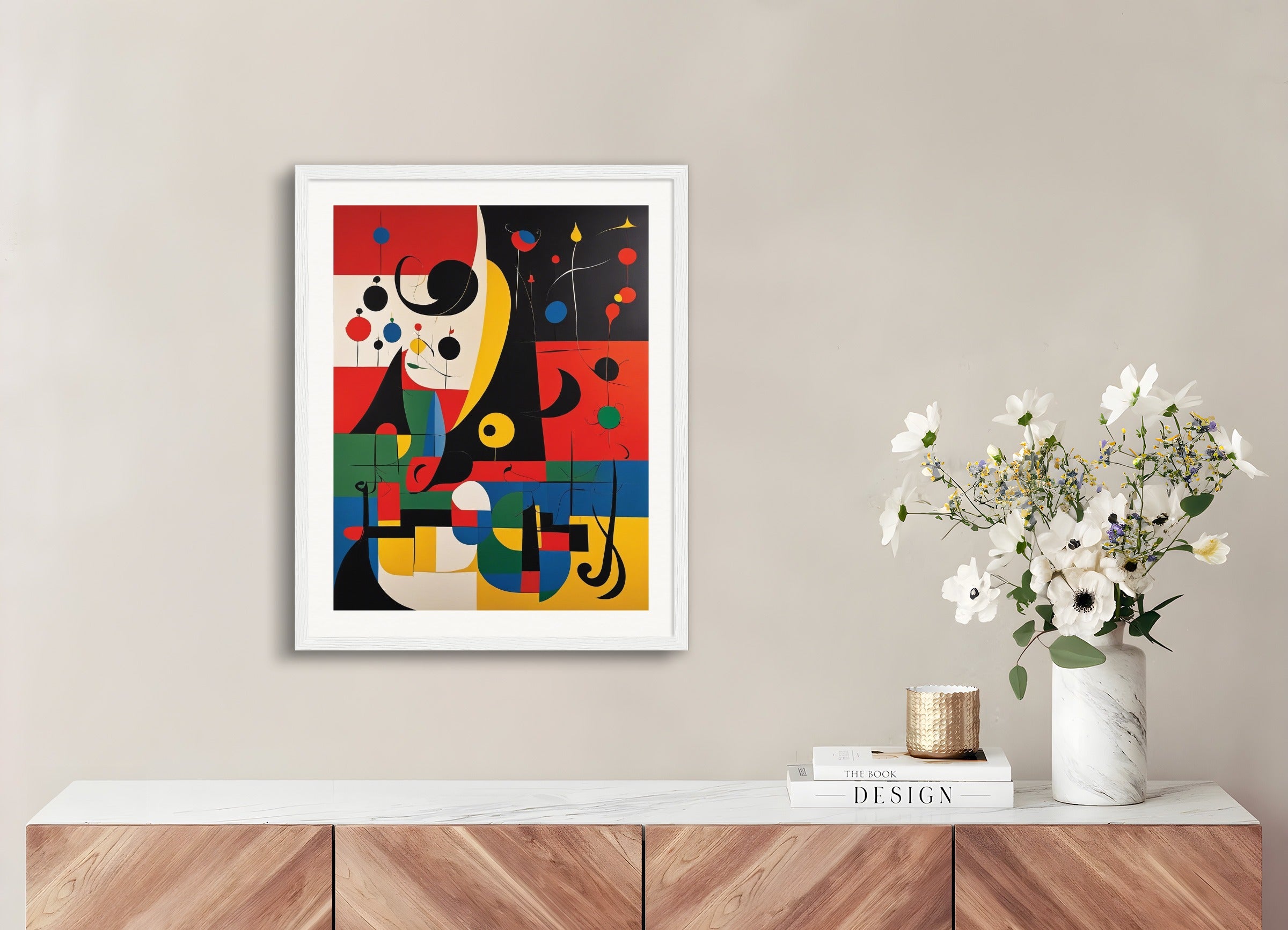 Poster with wood frame: Catalan surreal movement,