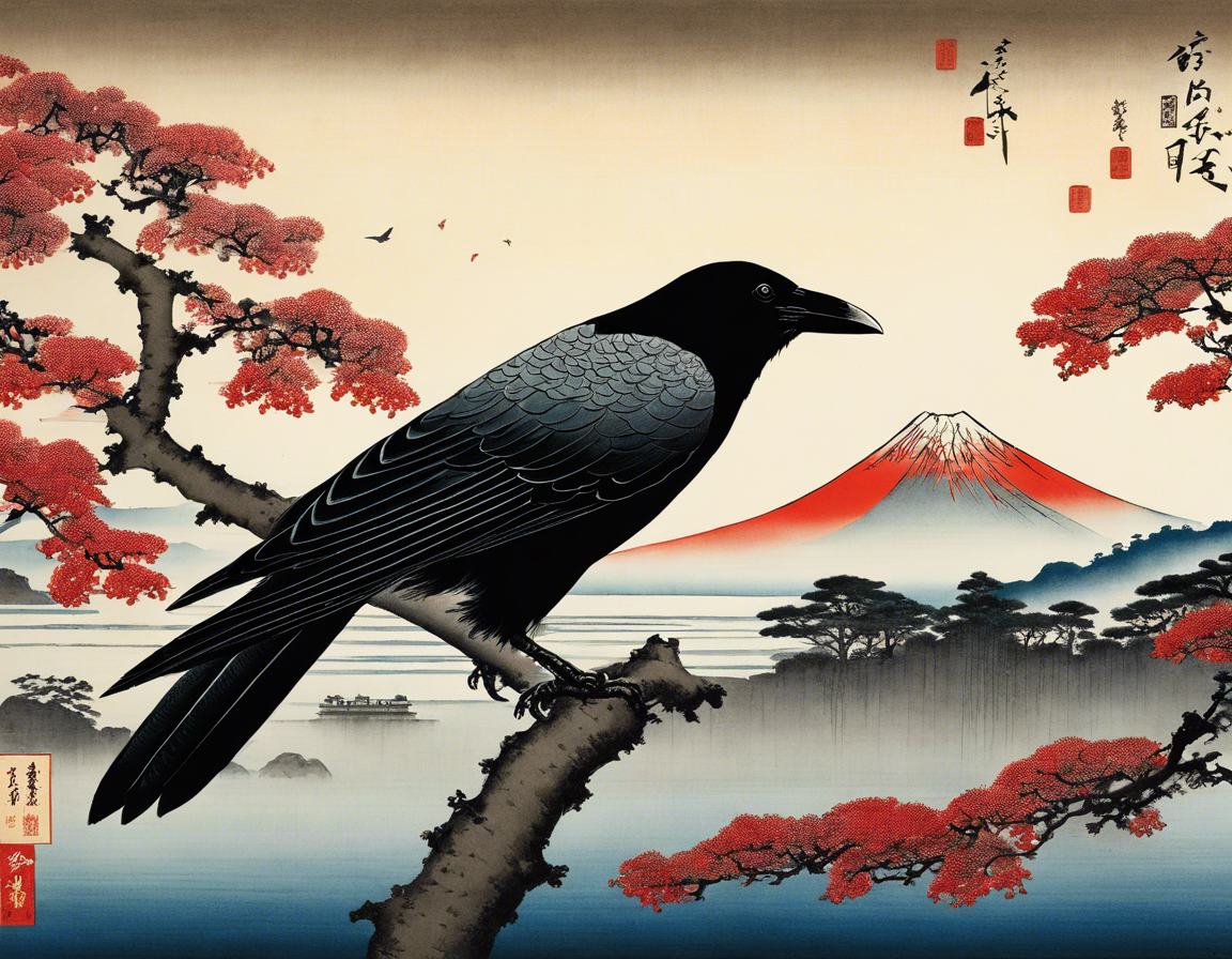 Viste poetiche ukiyo-e, momenti fugaci, Corvo - Poster