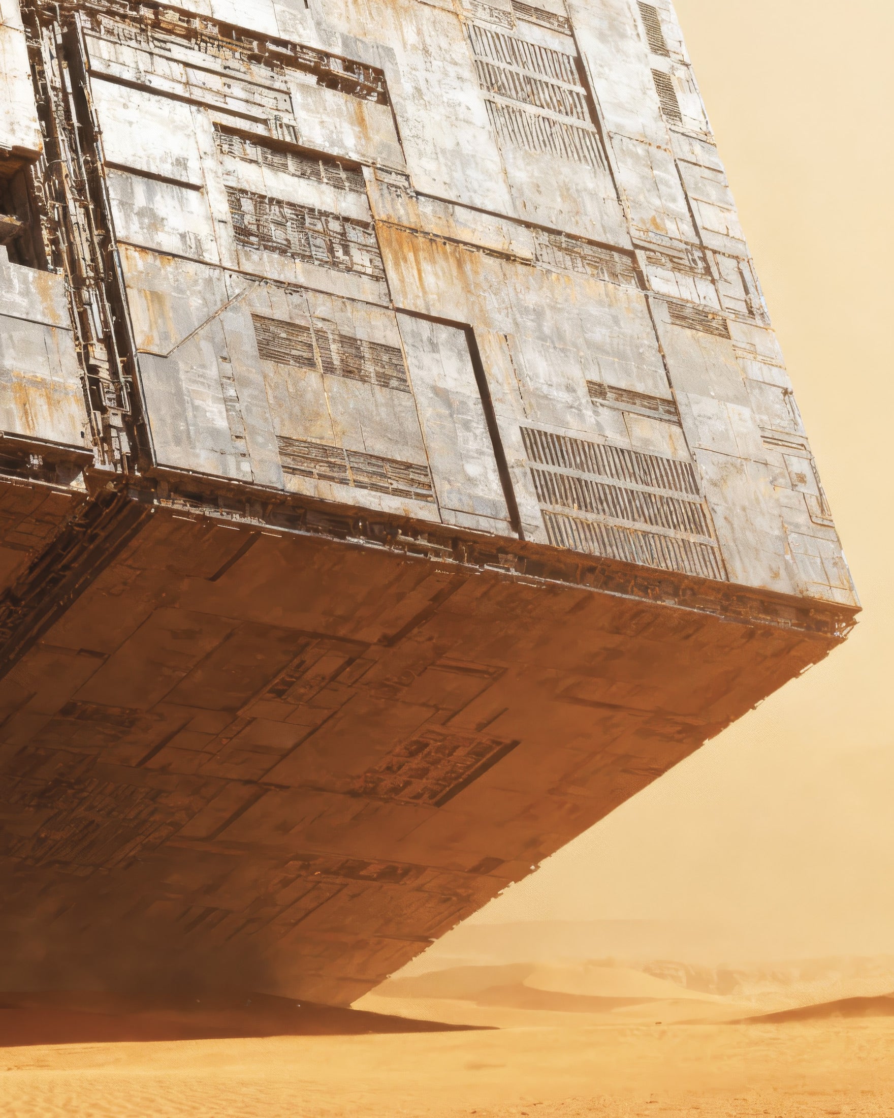 Structure Imposante du Désert - Affiche Dune, Impression Artistique Sci-Fi Sable