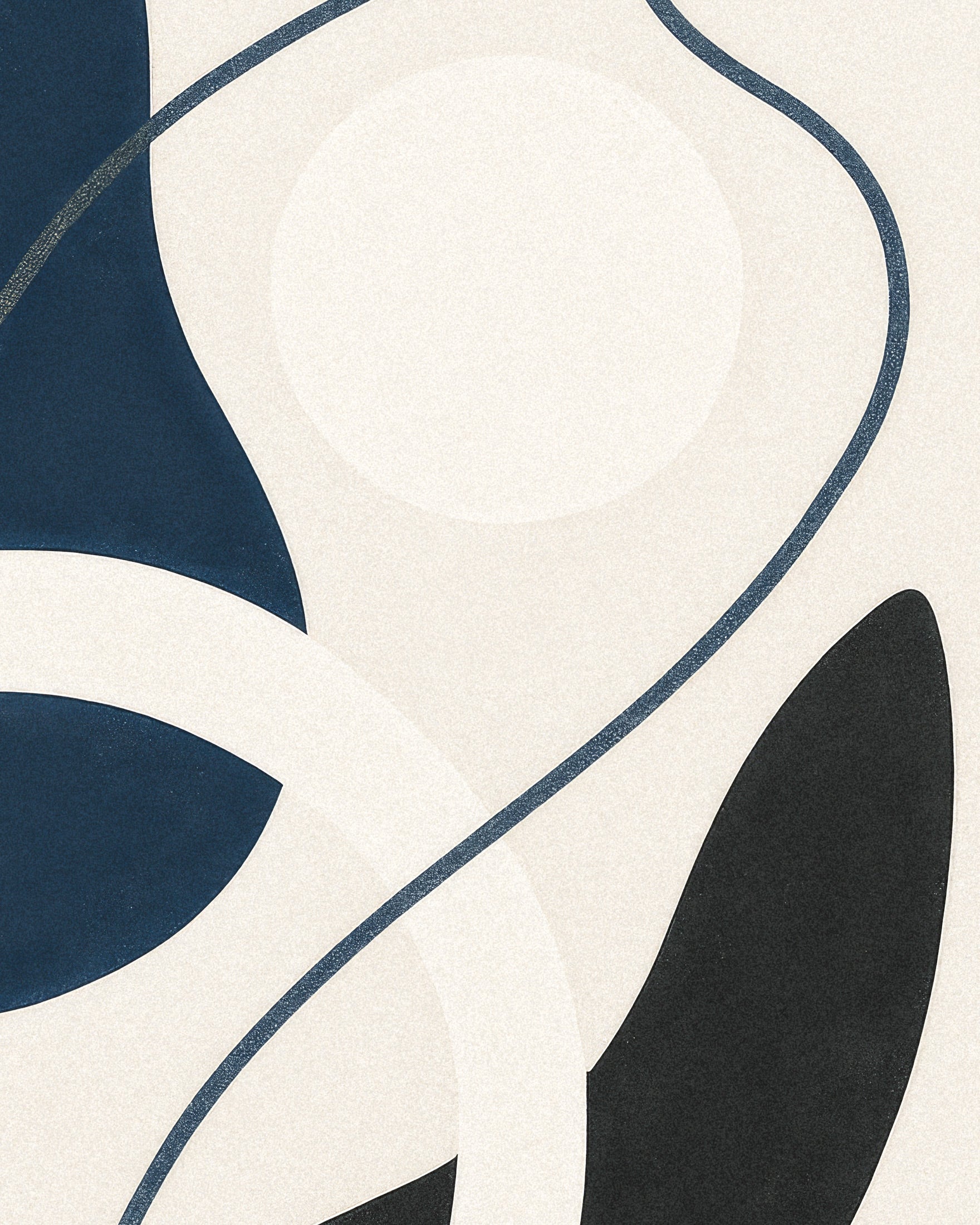 Inflections 04 – modernes posters mit geschwungenen Linien und markanten Gegensätzen