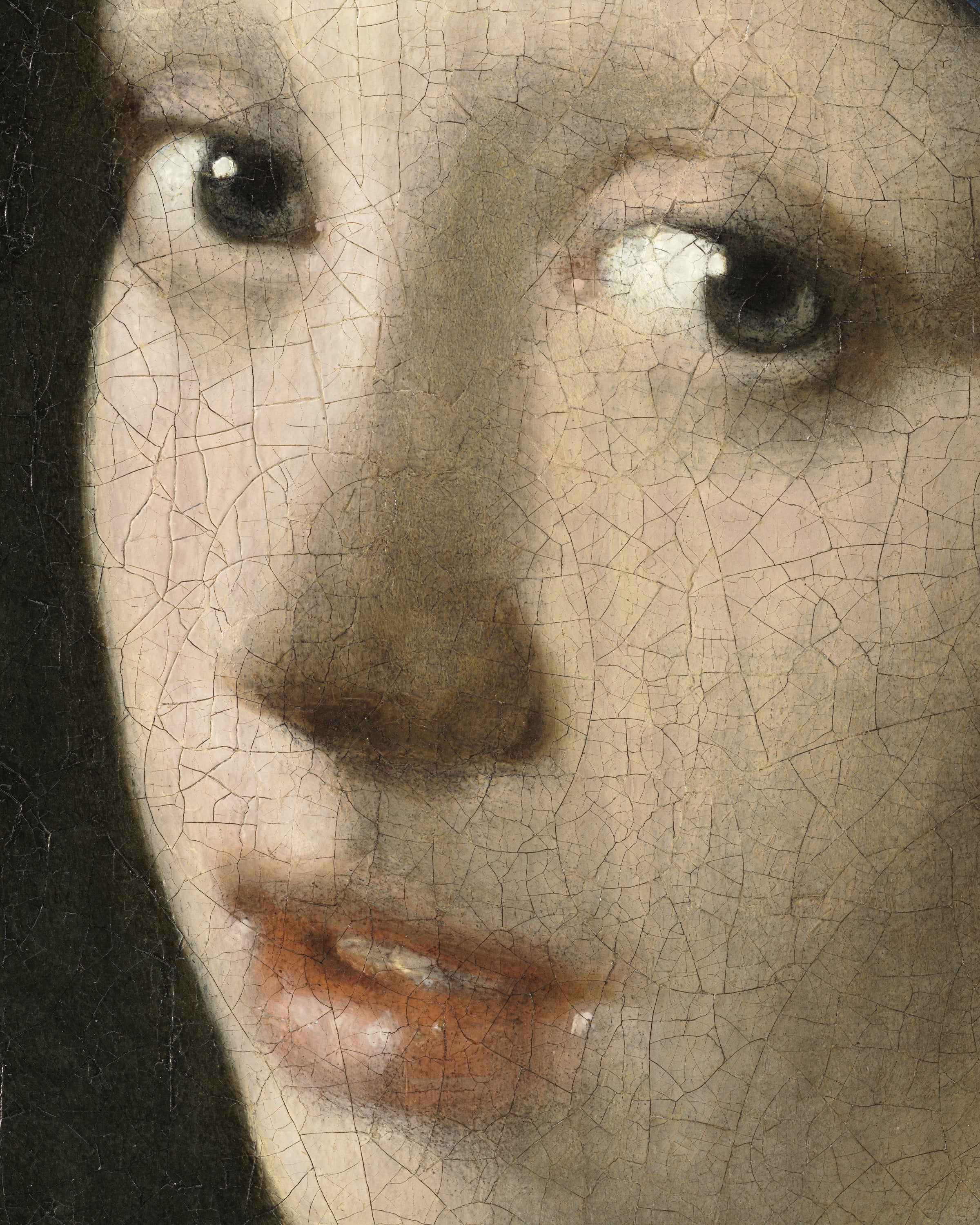 The Face - Vermeer Mädchen mit dem Perlenohrring Detail Poster