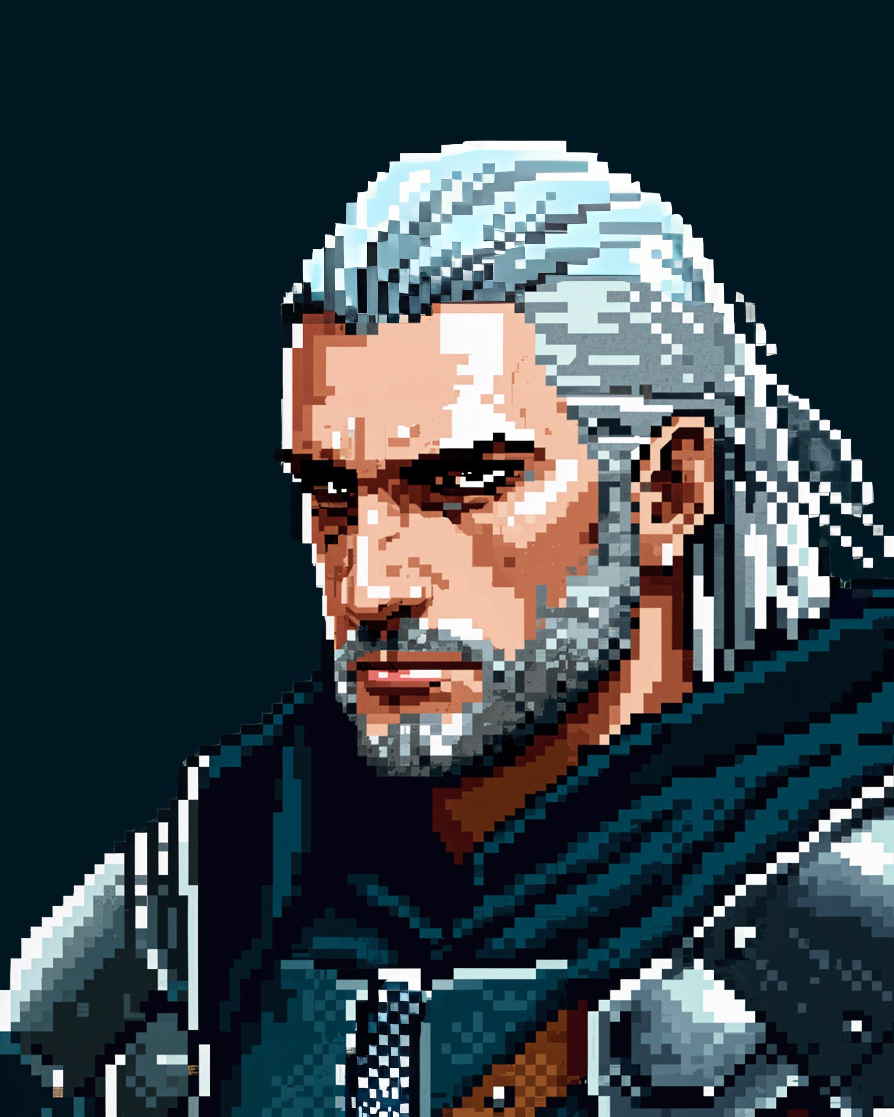 Affiche The Witcher, Pixel Art