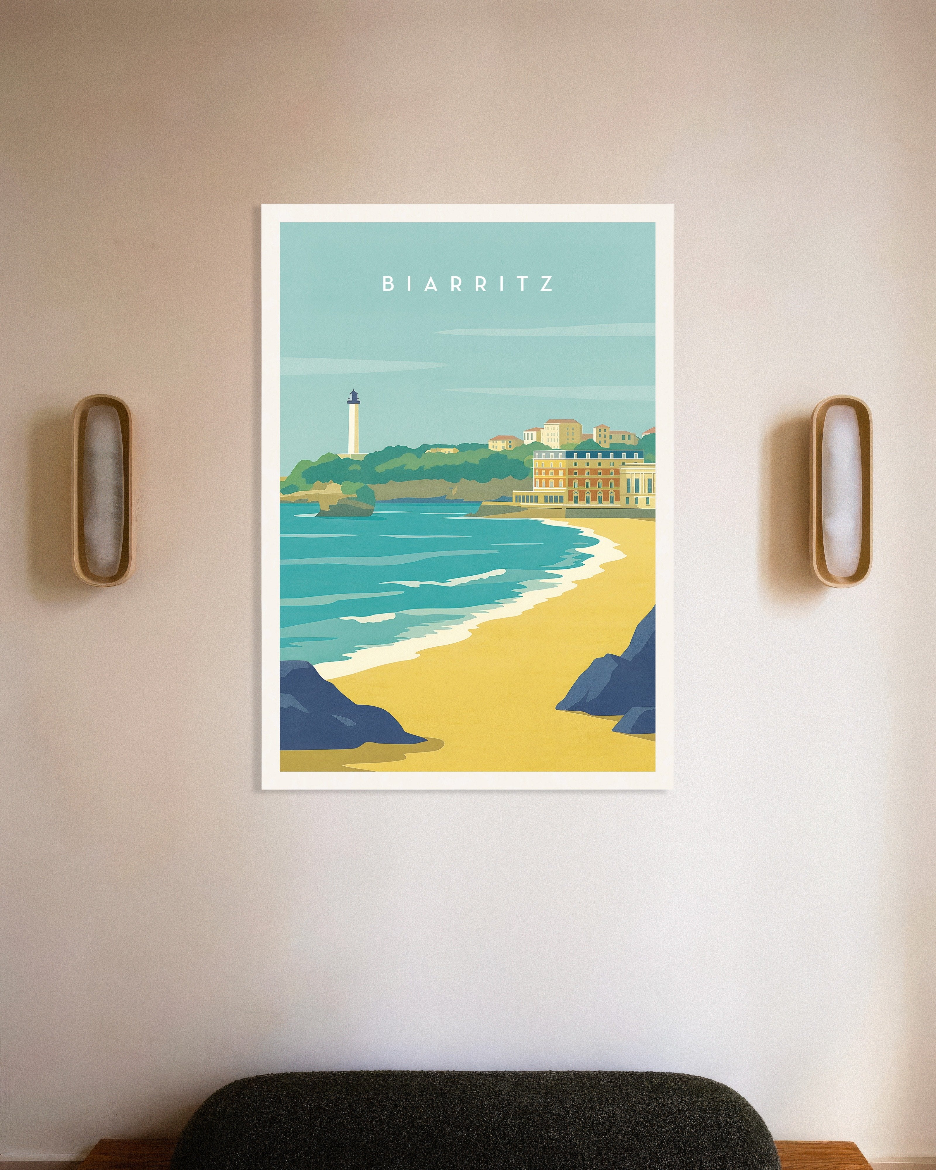 Poster of Biarritz Travel Poster - French Basque Coast