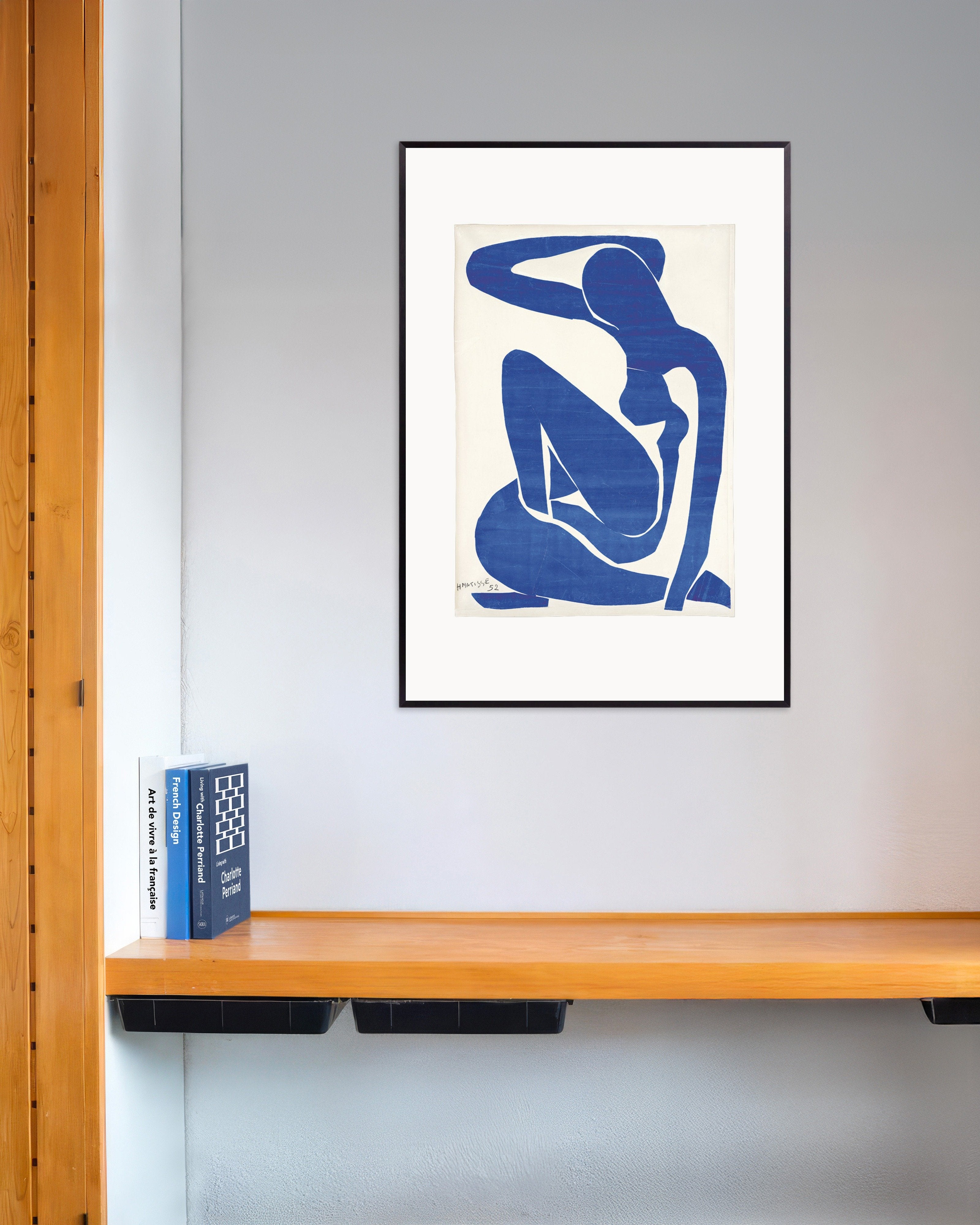Poster of Blue nude I (1952) by Henri Matisse - Poster, with metal frame