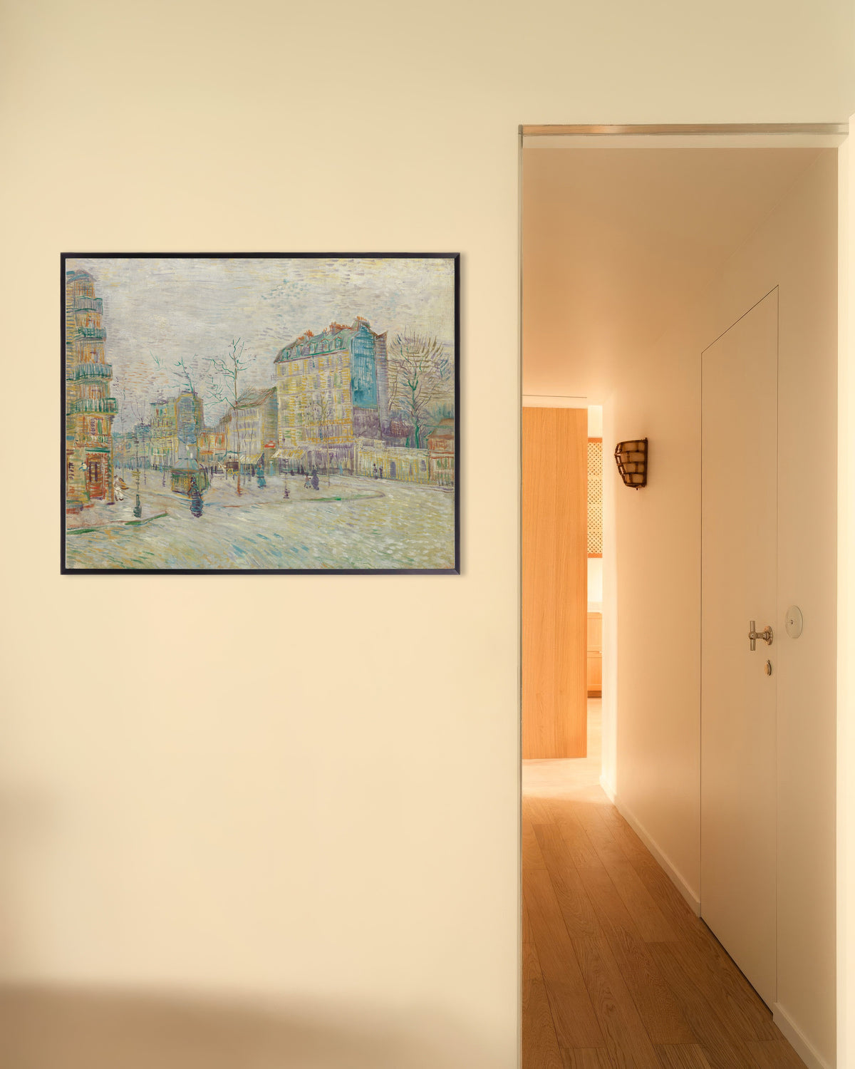Poster de Boulevard de Clichy (1887) de Vincent van Gogh, avec un cadre en métal