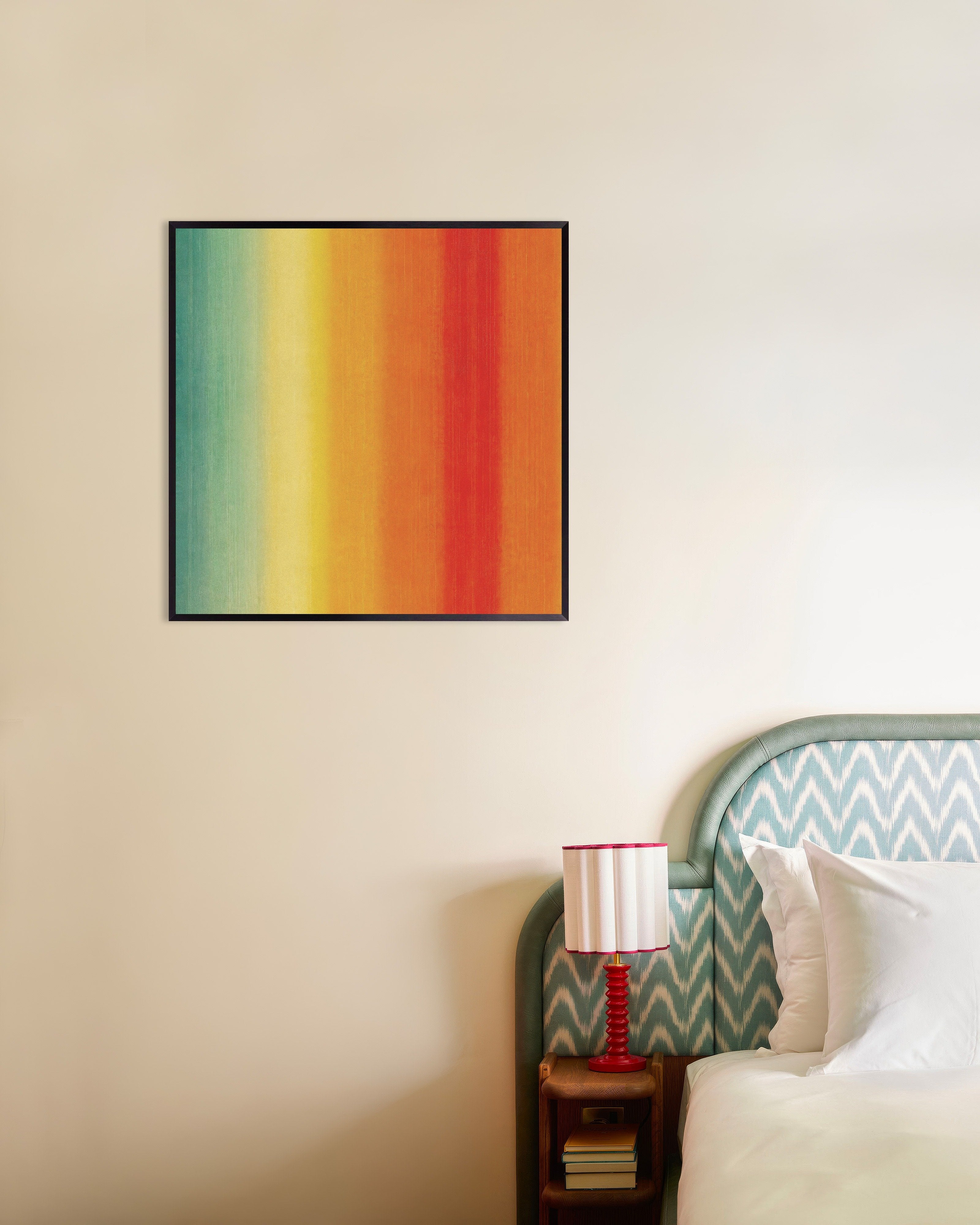 Poster of Calm Spectrum Gradient Poster, with metal frame