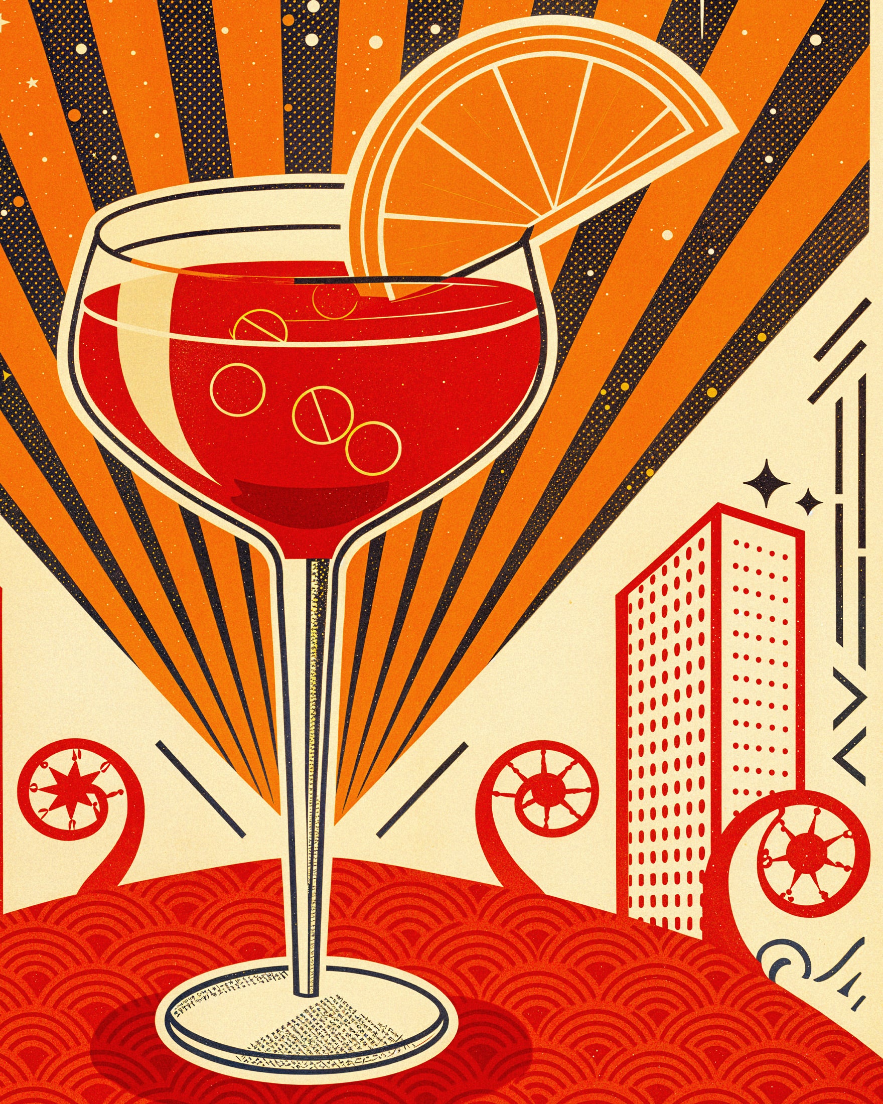 Campari Cocktail - Stampe Aperitivo Retrò