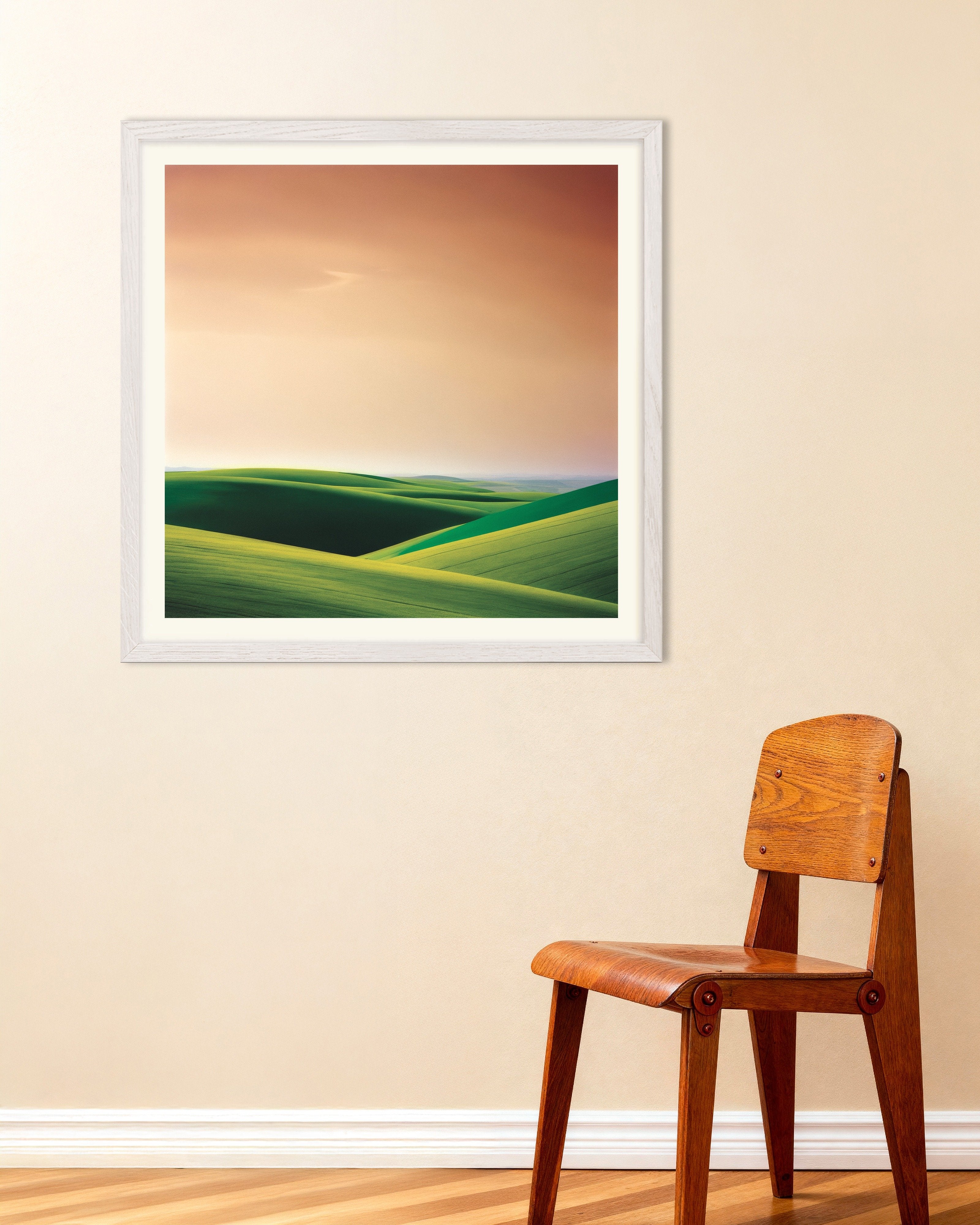 Poster of Capturing geometric compositions in landscapes - Poster, with white wooden frame