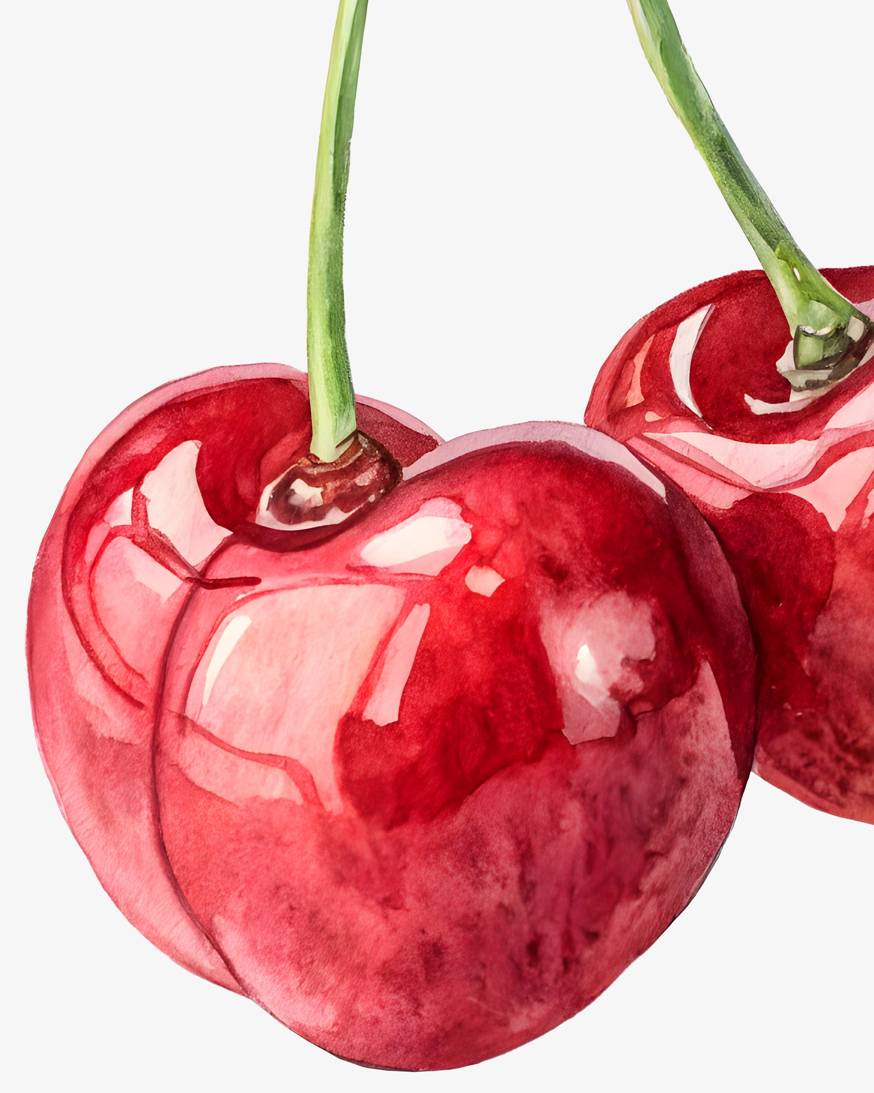 Aquarell Kirsch Plakat – Obst Wanddekor Poster