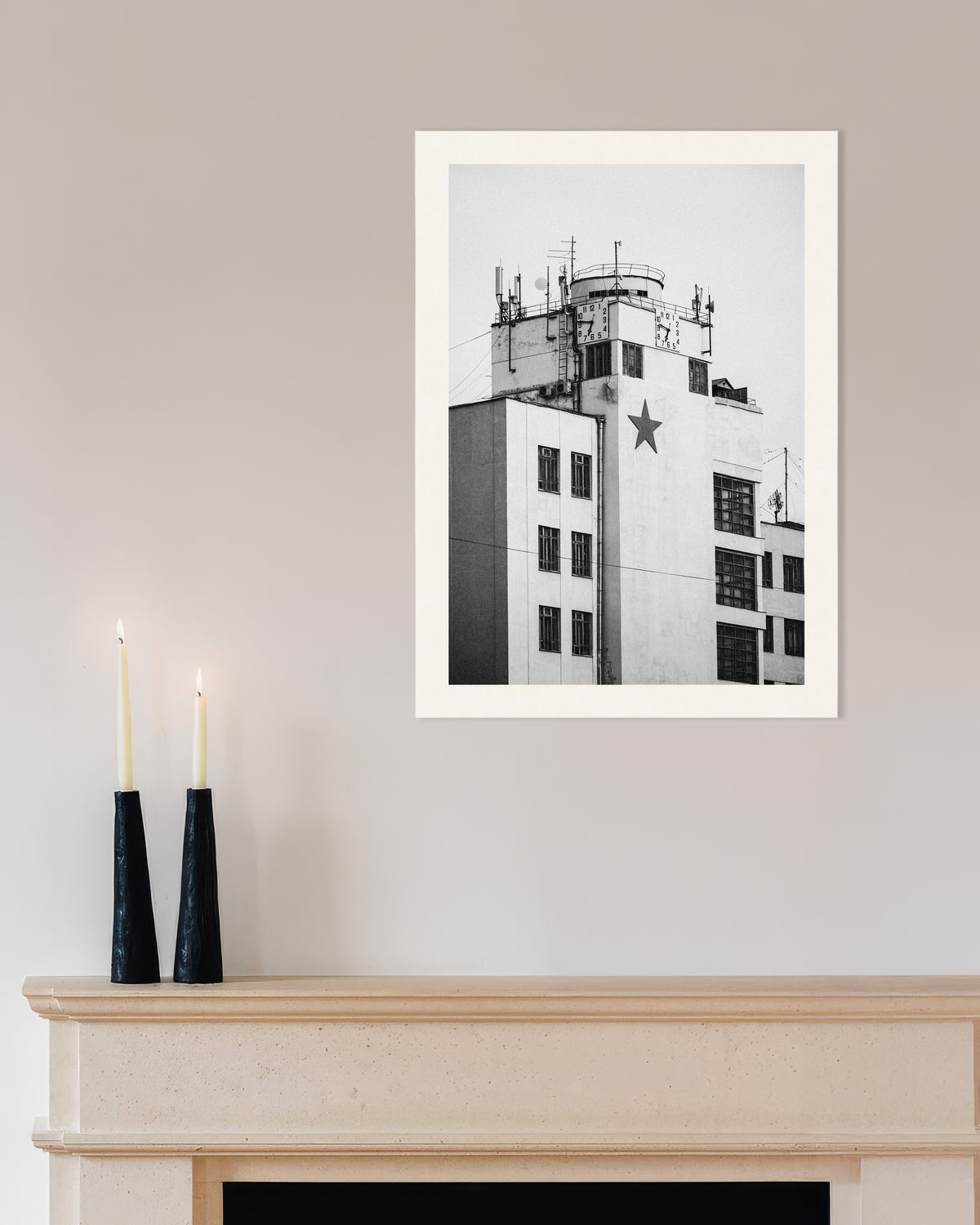 Poster „Uhrturm mit einem Stern“