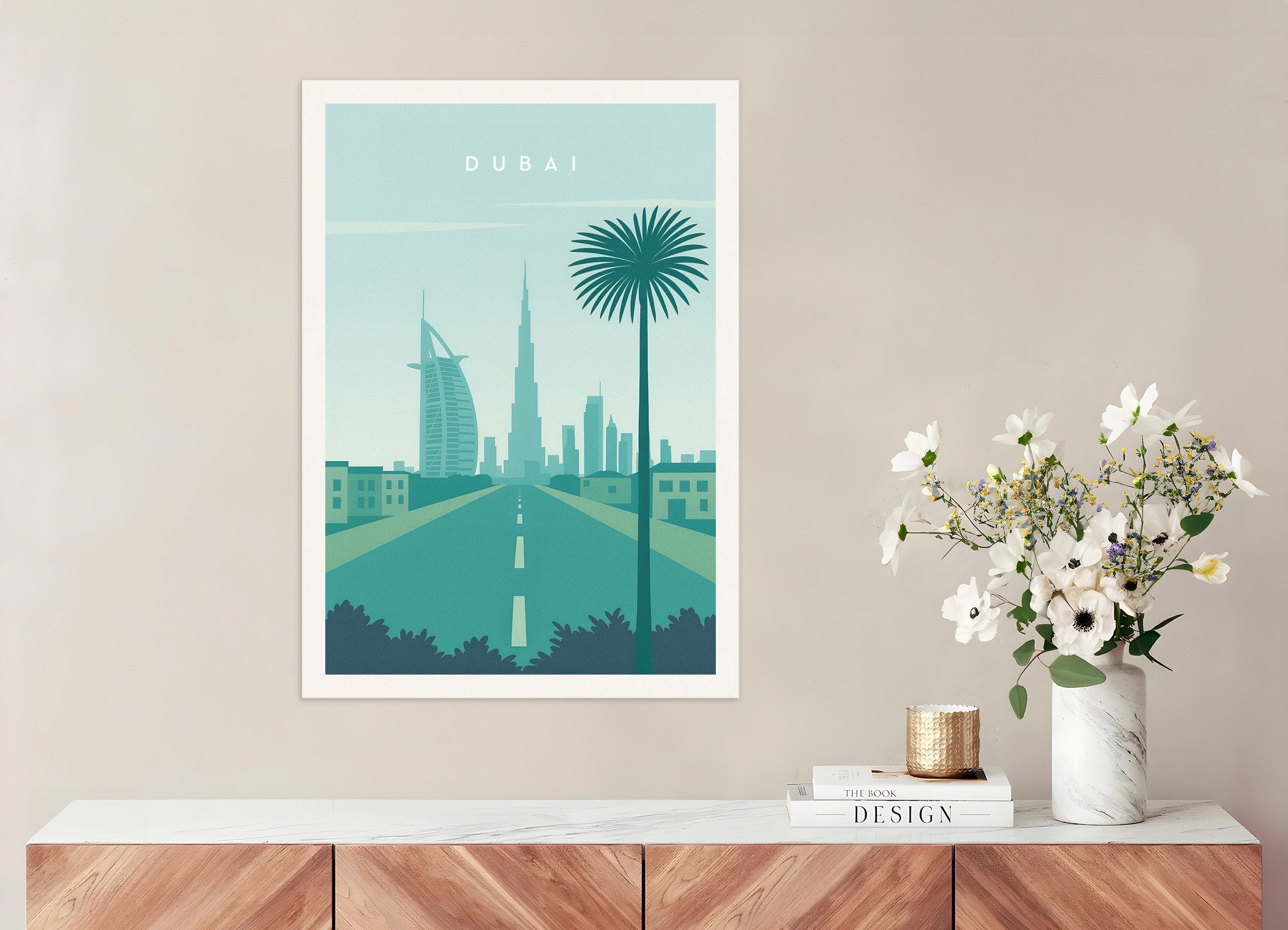 Poster of Dubai Skyline Wall Art Print