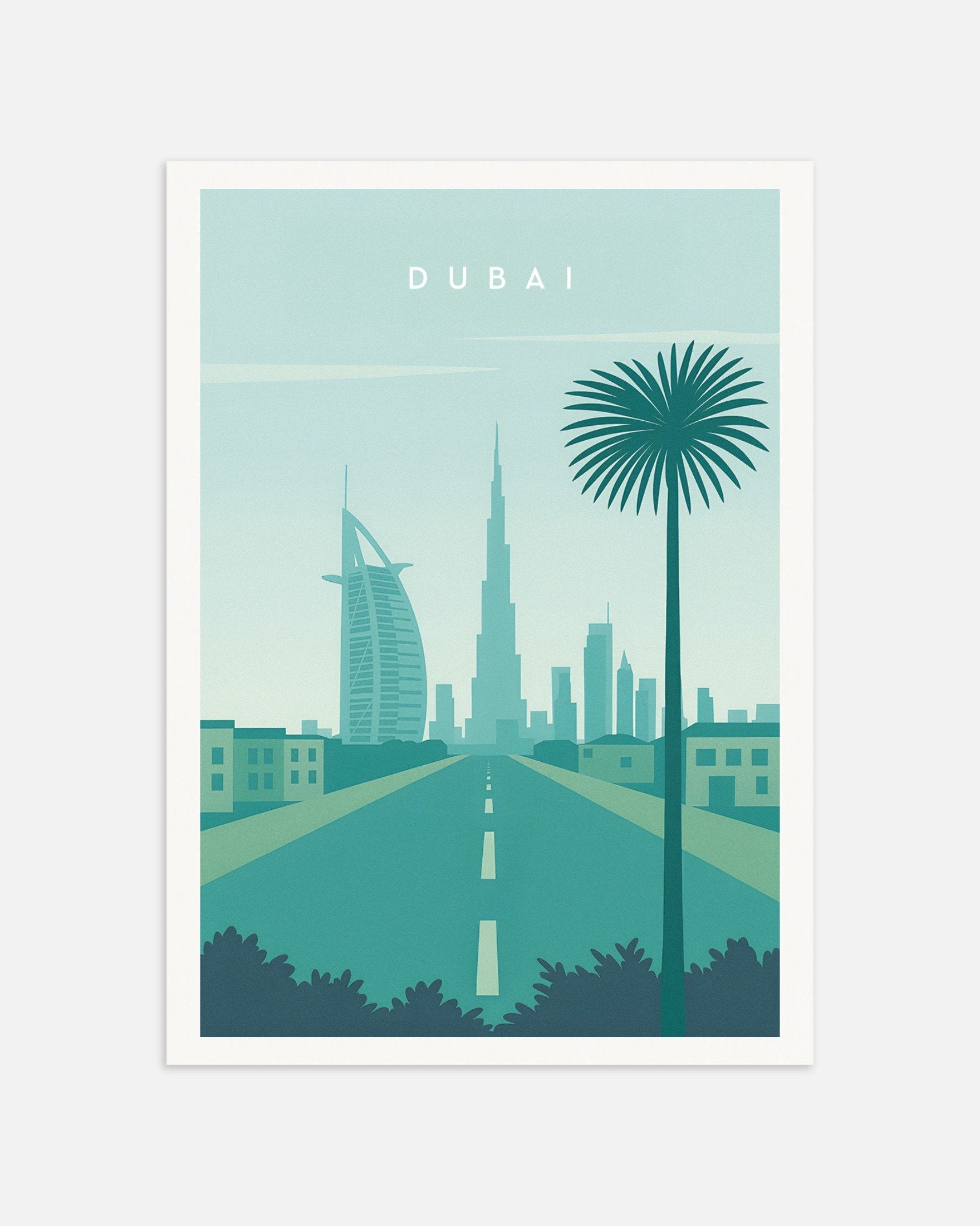 Poster of Dubai Skyline Wall Art Print, thumbnail