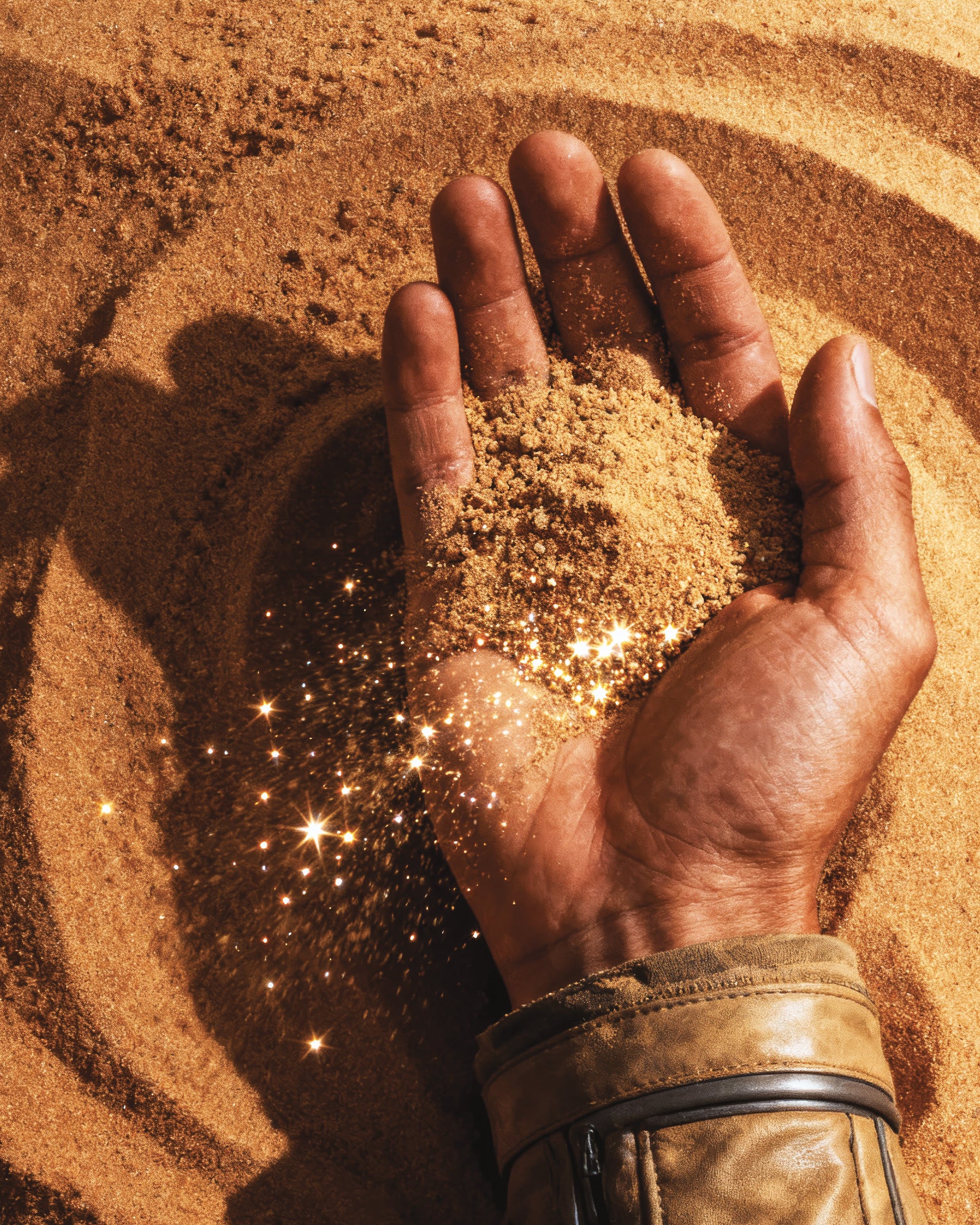 Poster Mano nel Deserto, Dune, Stampa Artistica di Sabbia Sci-Fi