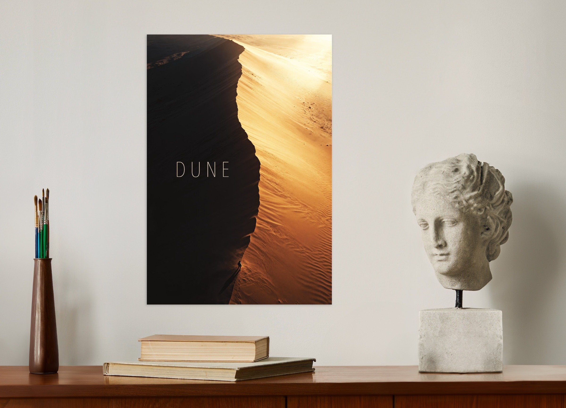 Poster of Dune Ridge Poster, Desert Horizon Art Print