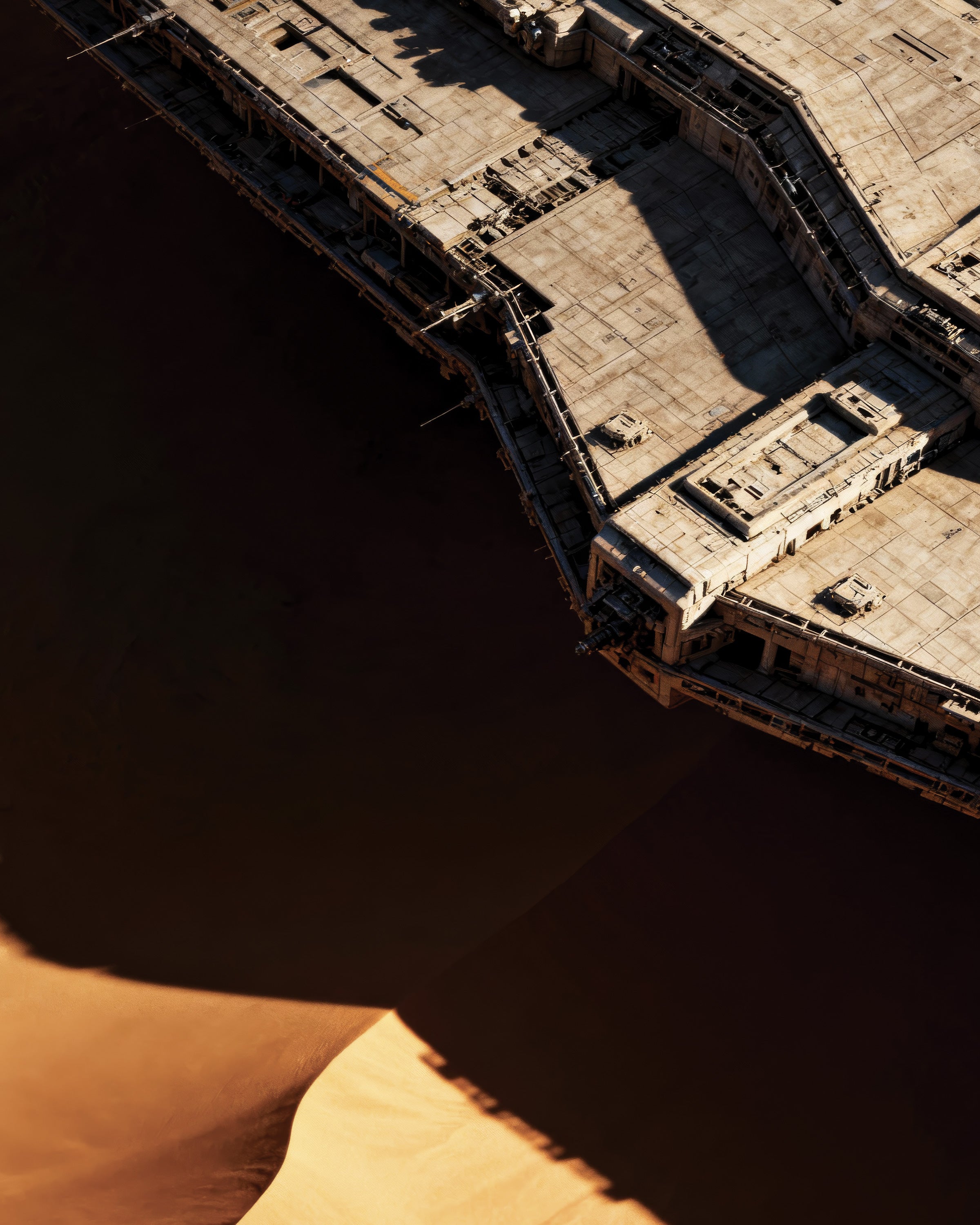 Poster vom Wüstenschiff, futuristisches Sand-Motiv als posterscape