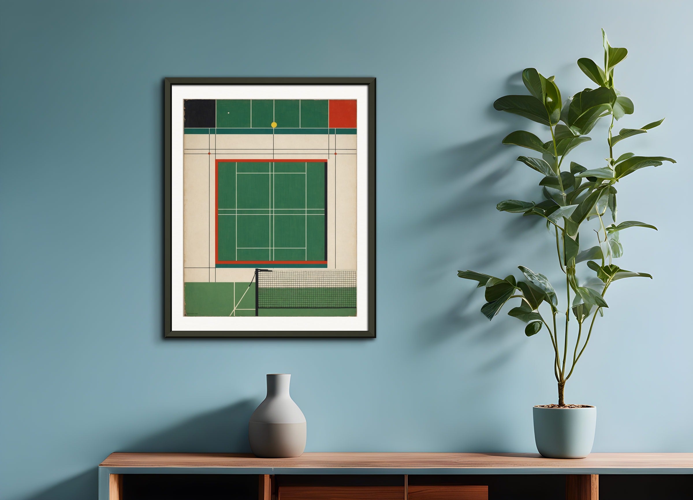 Poster with metal frame: Bauhaus art,