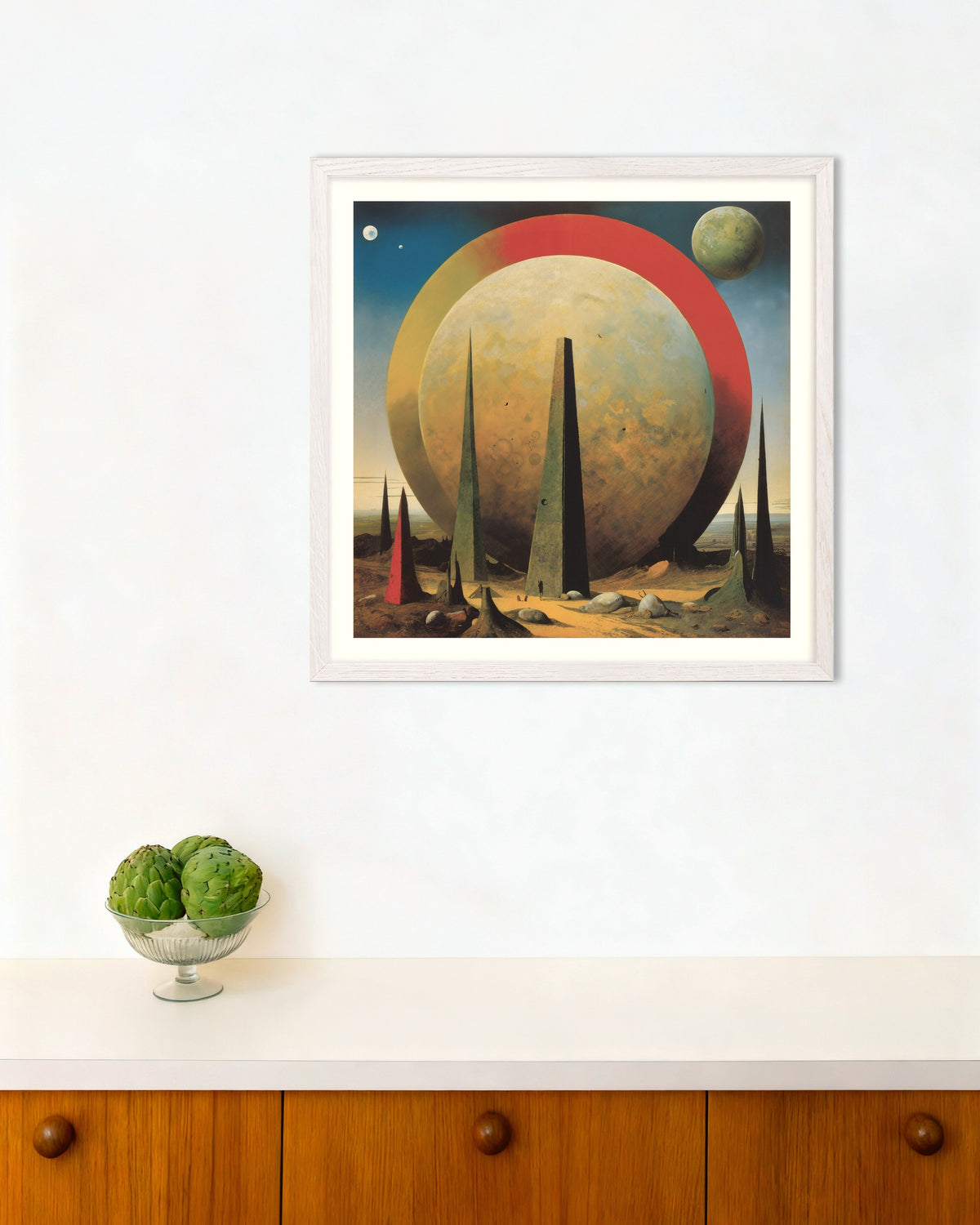Poster of Empire of Dada, Planet Earth - Poster, with white wooden frame