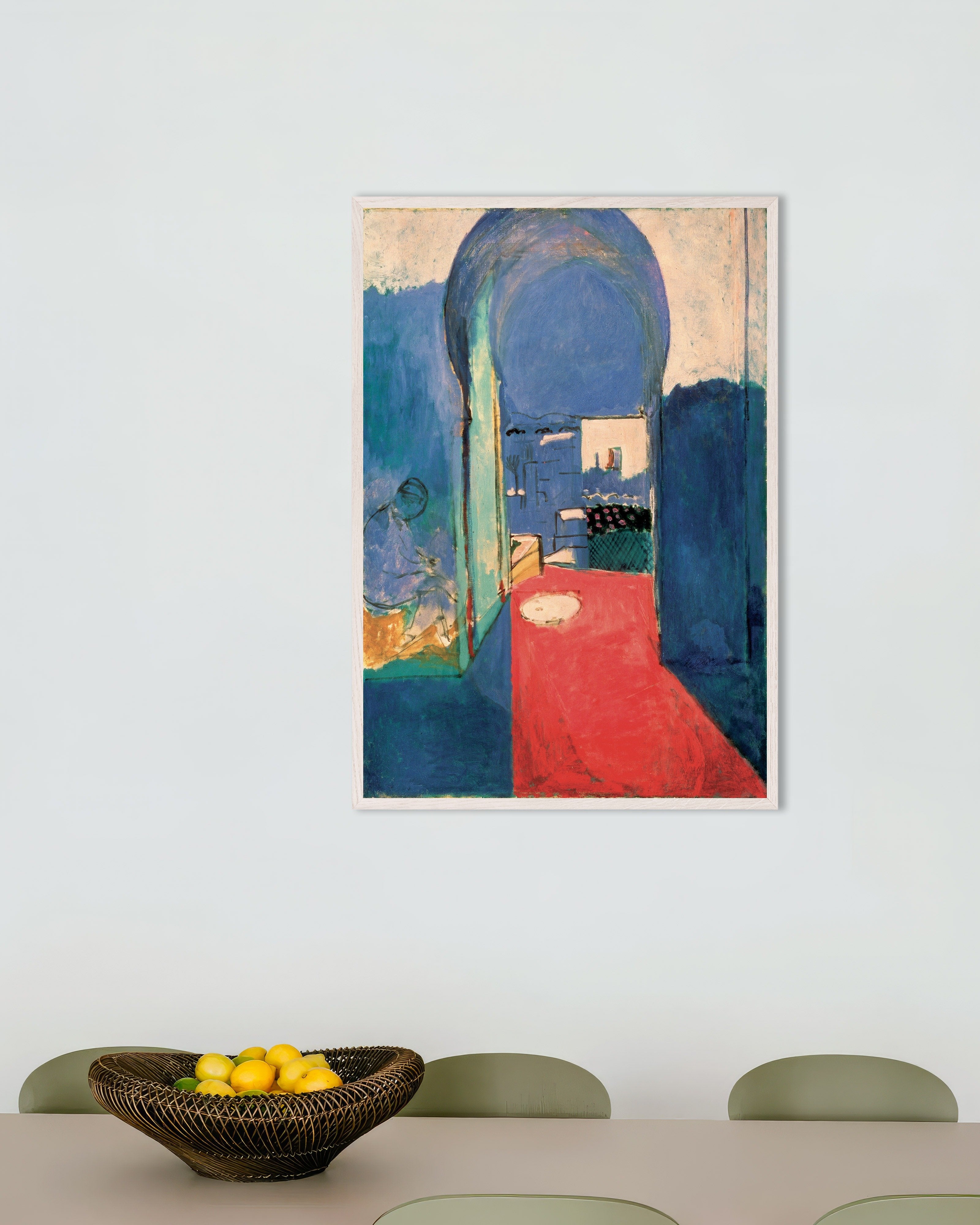 Poster of Entrance to the Kasbah (1912) by Henri Matisse - Poster, with white wooden frame