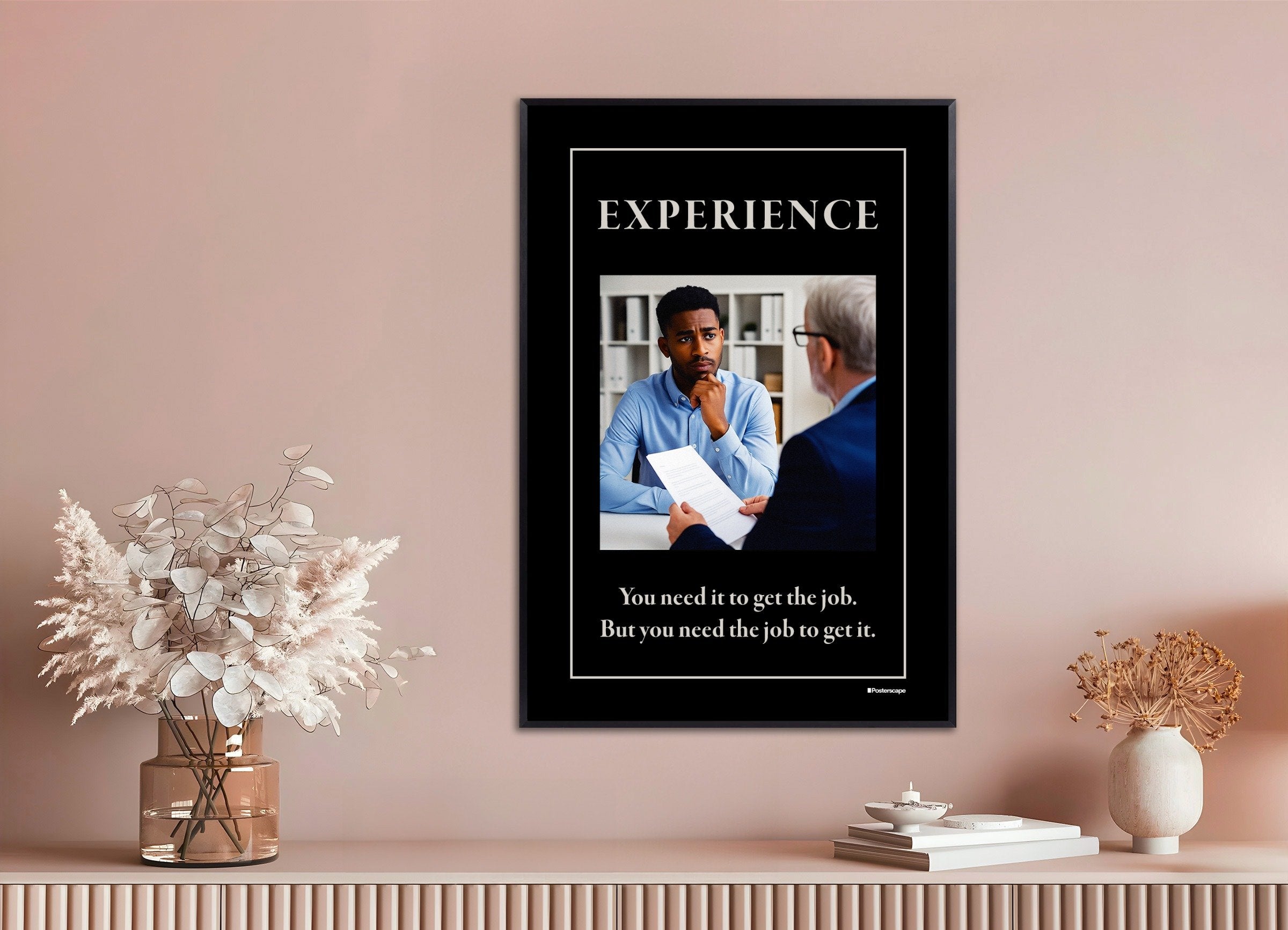 Poster of Experience - Demotivational Poster, with metal frame