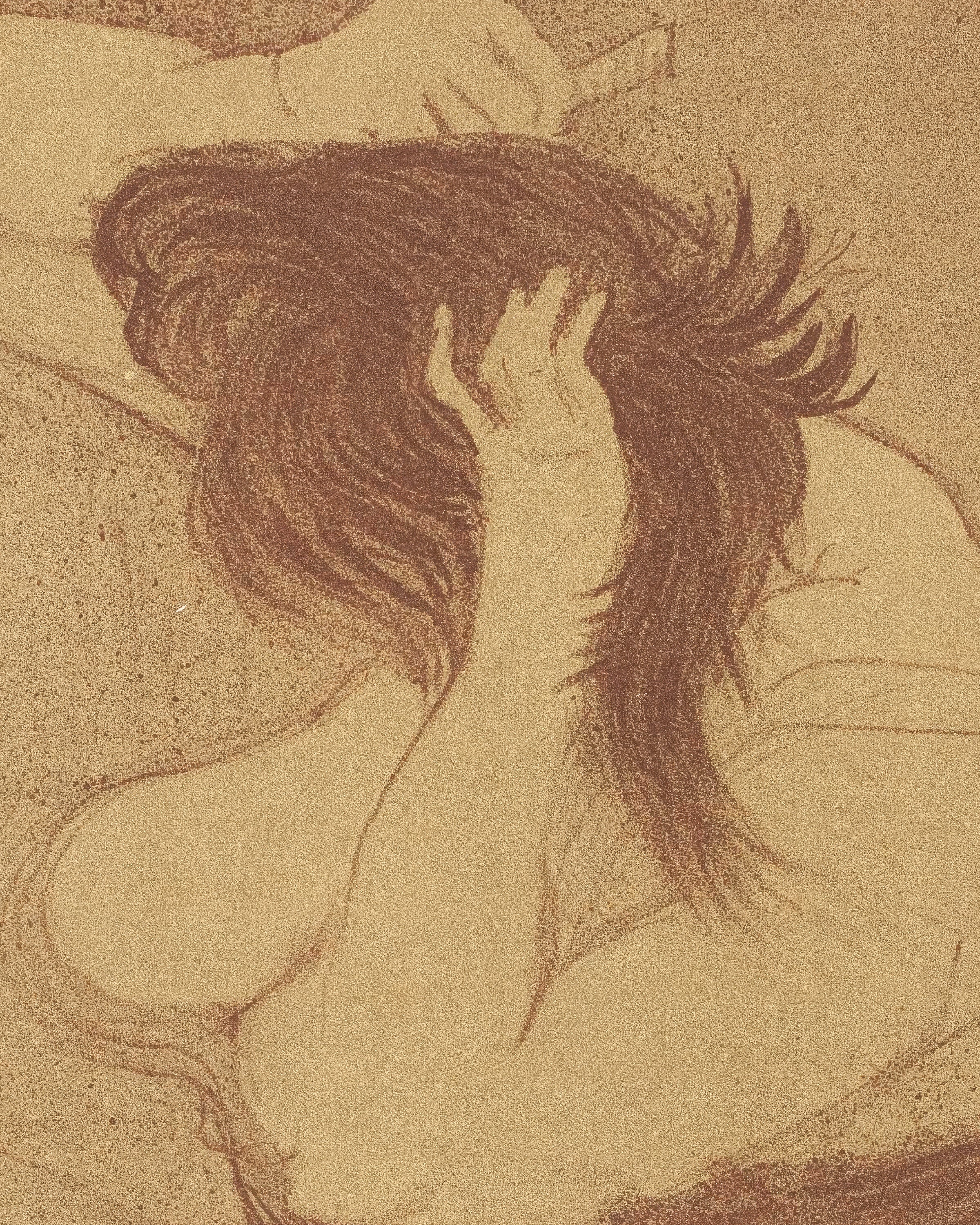 Femme qui se peigne (Femme qui se peigne) (1896) par Henri de Toulouse-Lautrec Affiche