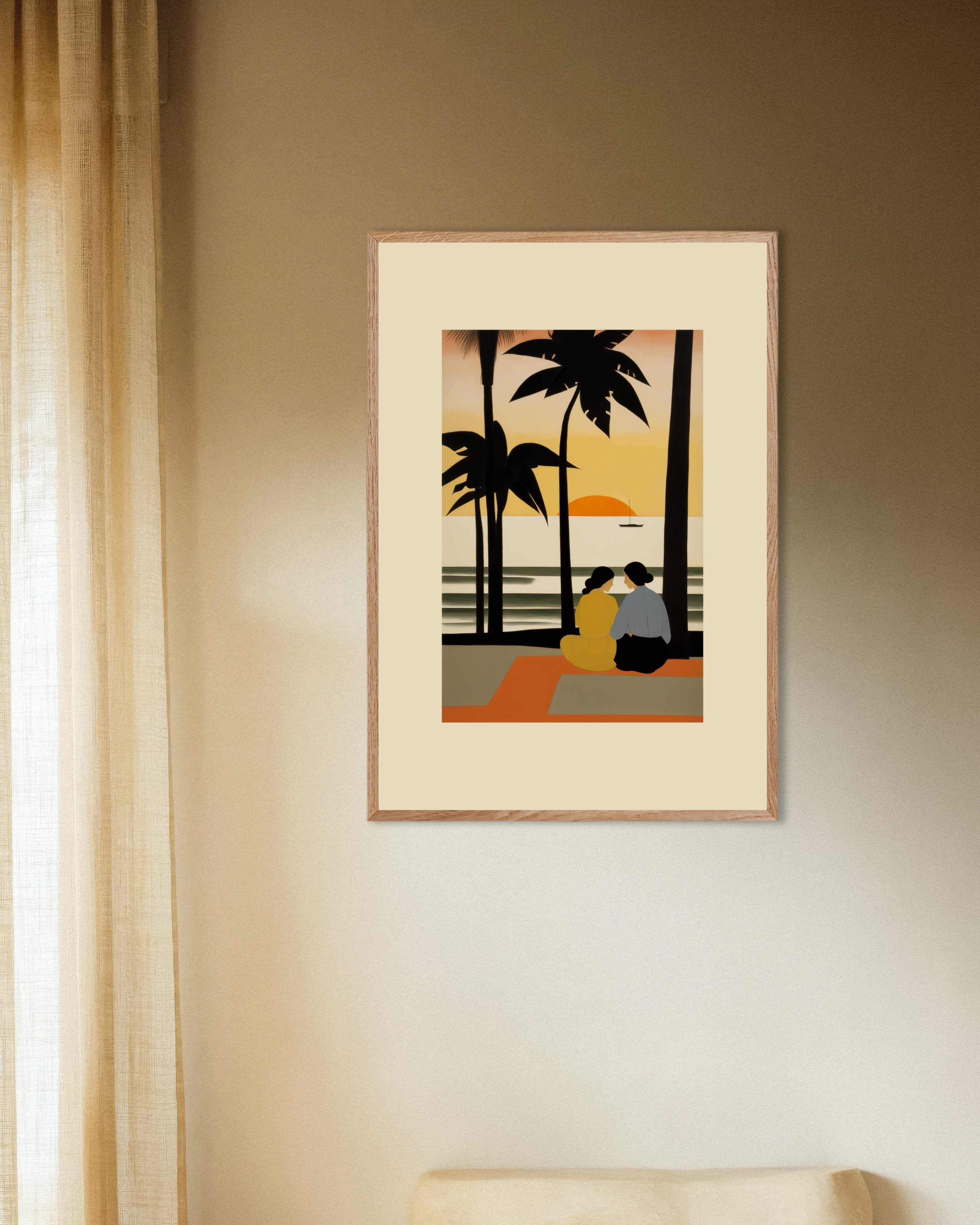 Poster of Invitation to sweetness, Baudelaire - Poster, no text, with natural wooden frame