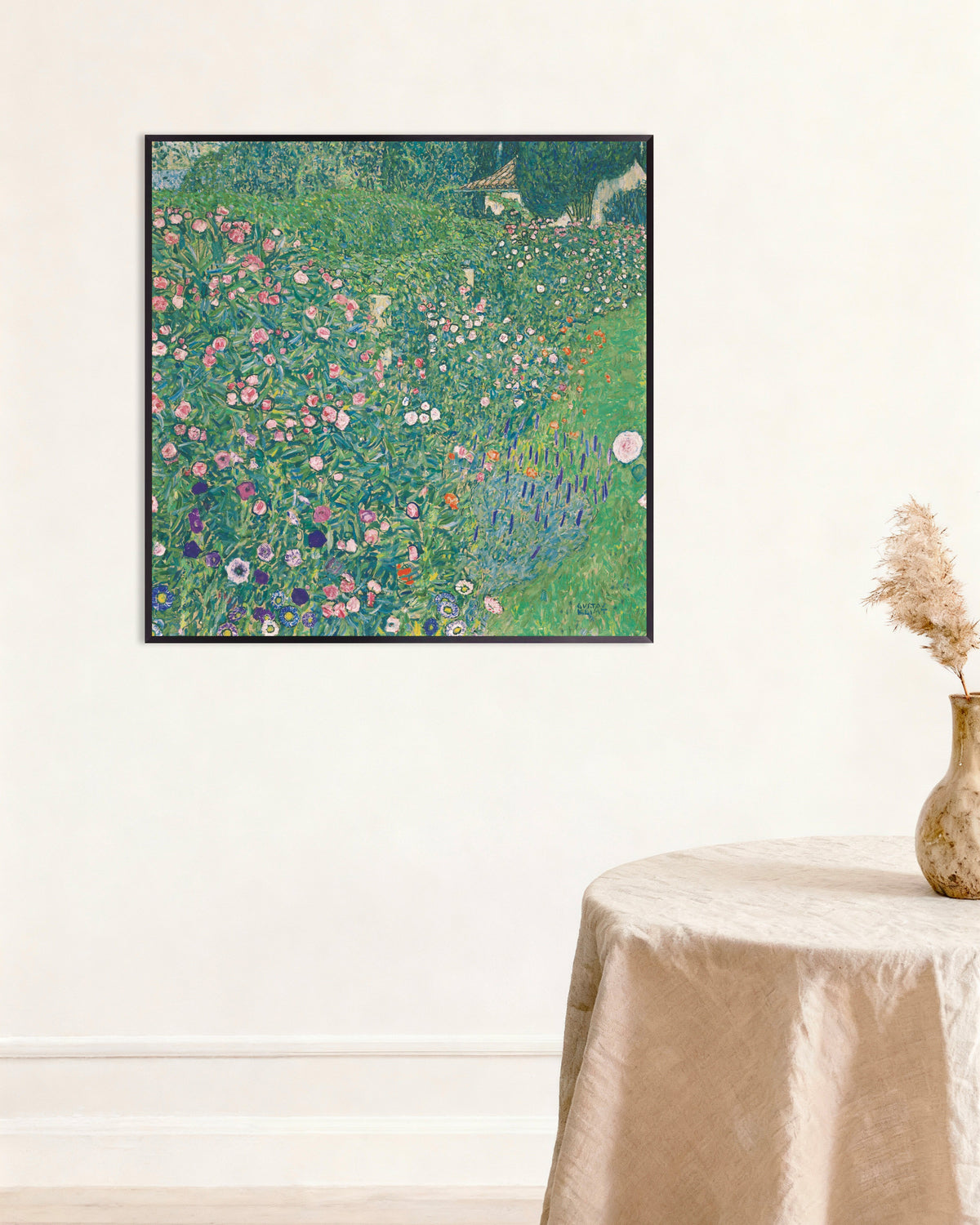 Affiche Paysage de jardin italien (1913) de Gustav Klimt, avec un cadre en métal