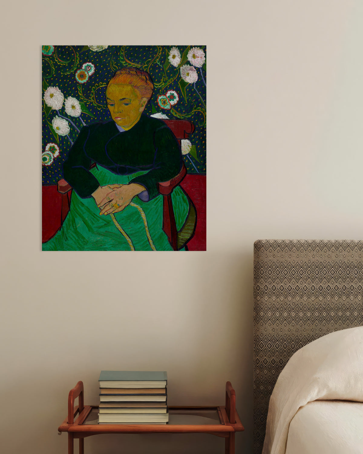 Poster von La Berceuse, Madame Roulin wiegt die Wiege (1889) von Vincent van Gogh