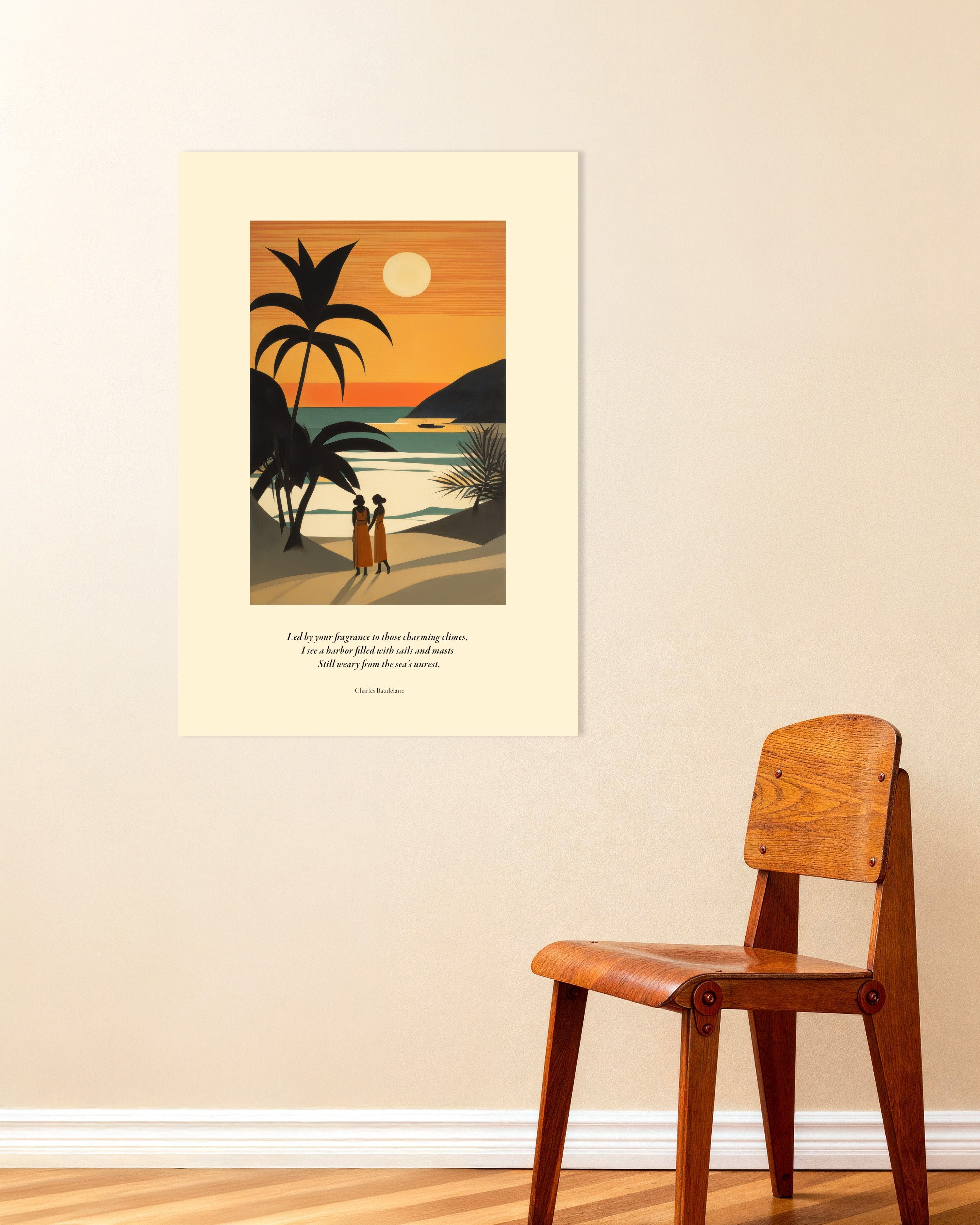 Poster of Led by your fragrance to those charming climes, Baudelaire - Poster