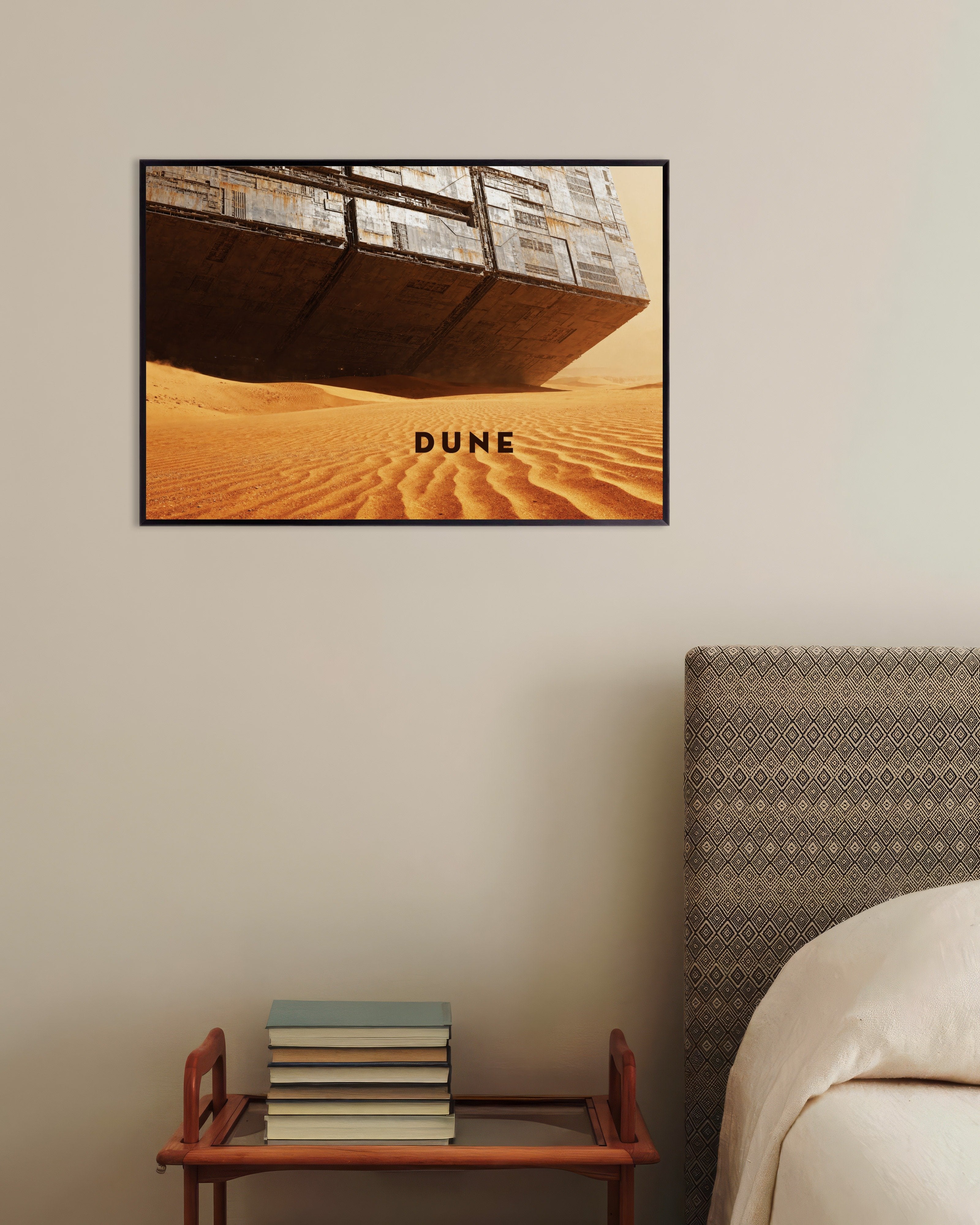 Poster of Massive Desert Structure - Sci-Fi Poster, with metal frame