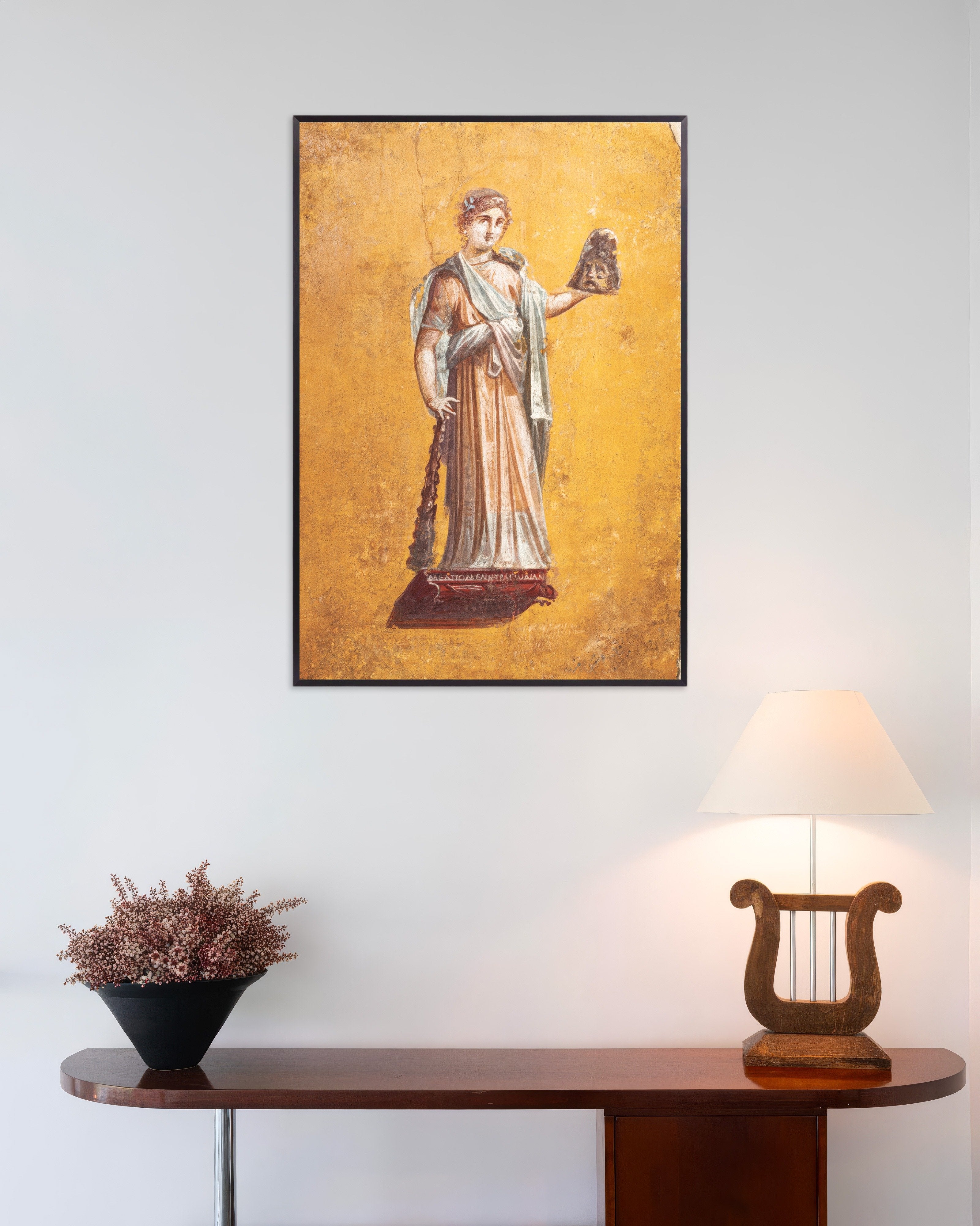 Poster of Melpomene muse of tragedy poster, with metal frame