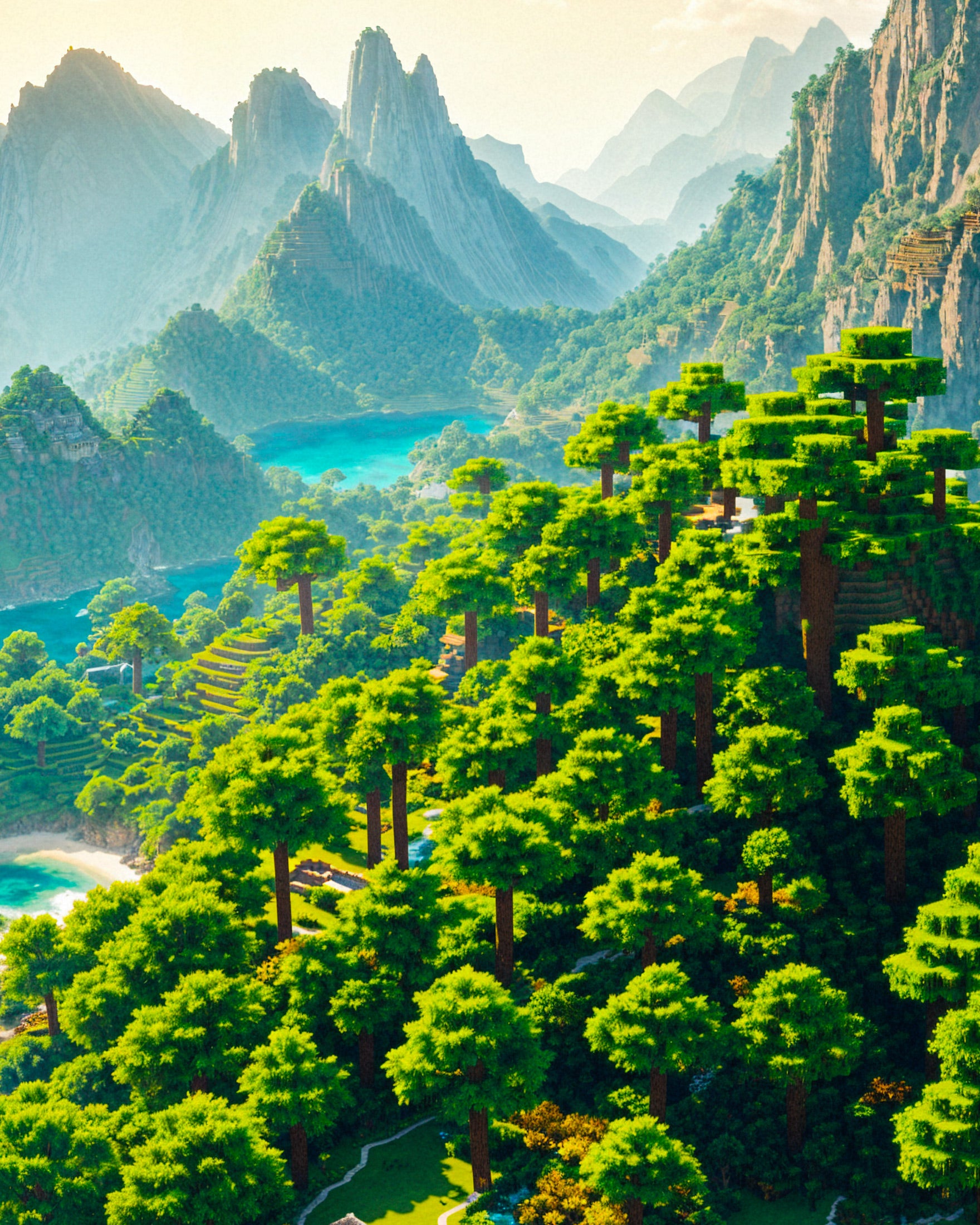Minecraft, Isola - Poster