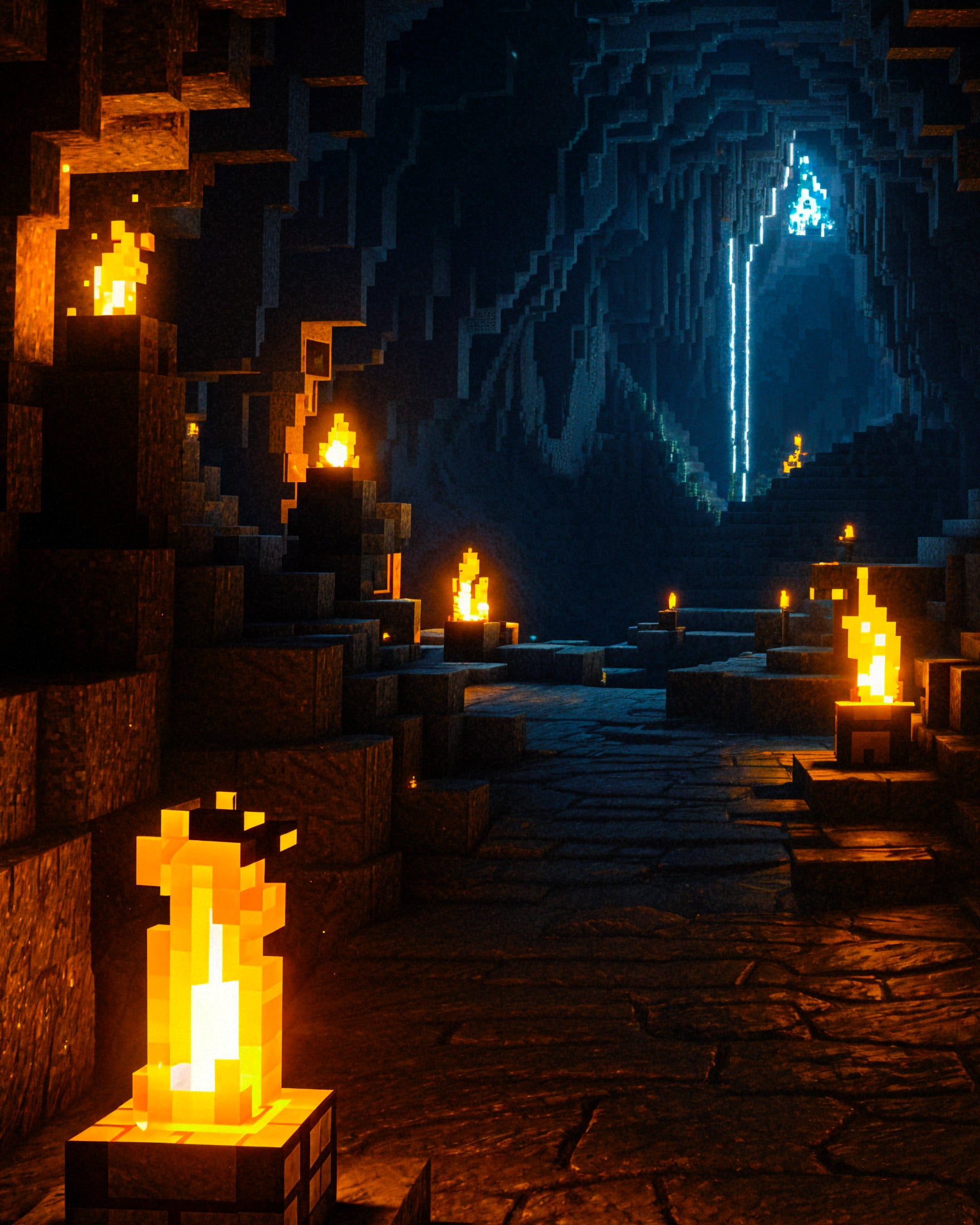 Minecraft, grotta misteriosa - Poster