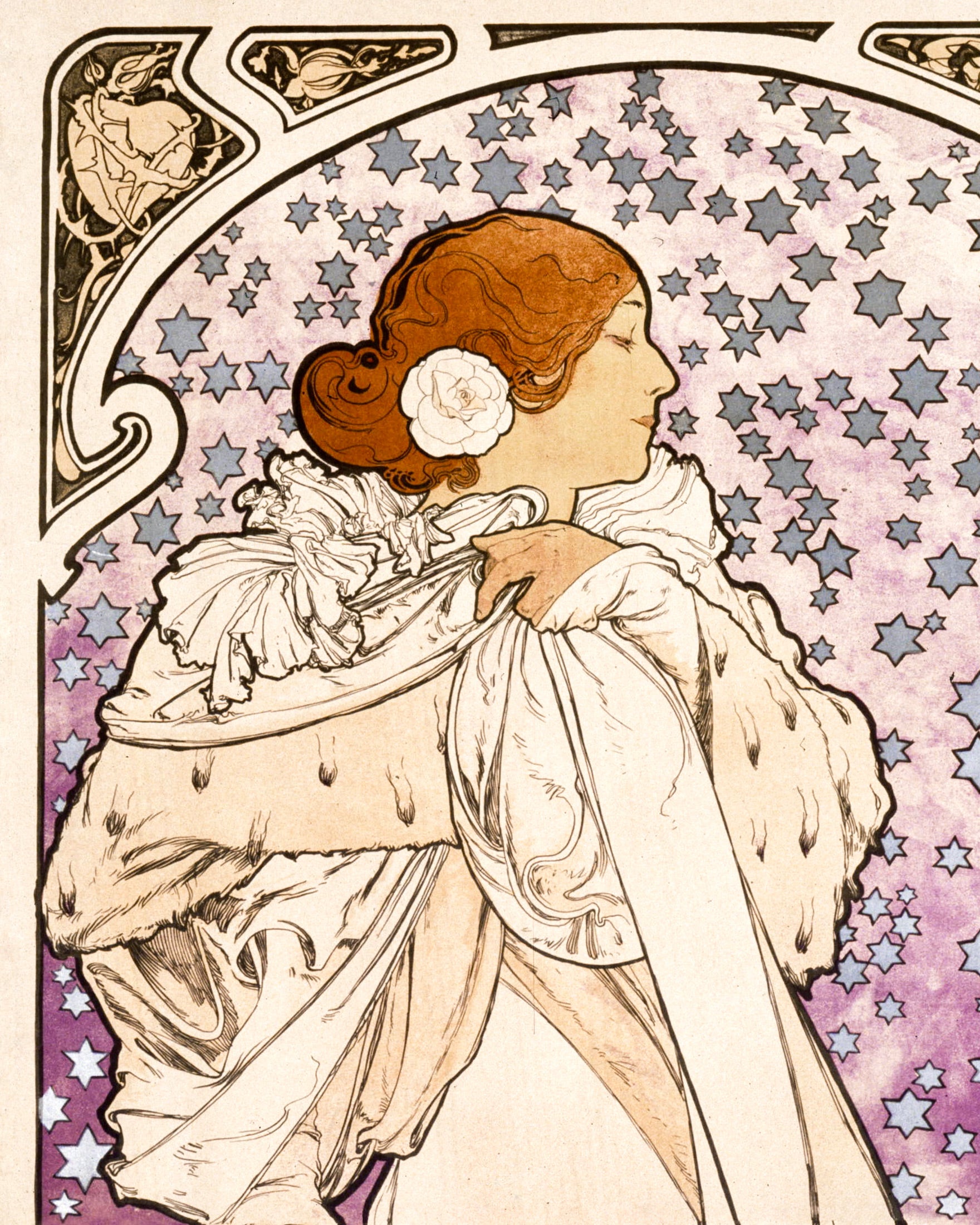 La dame aux camelias, Sarah Bernhardt (1896) di Alfons Mucha - Poster