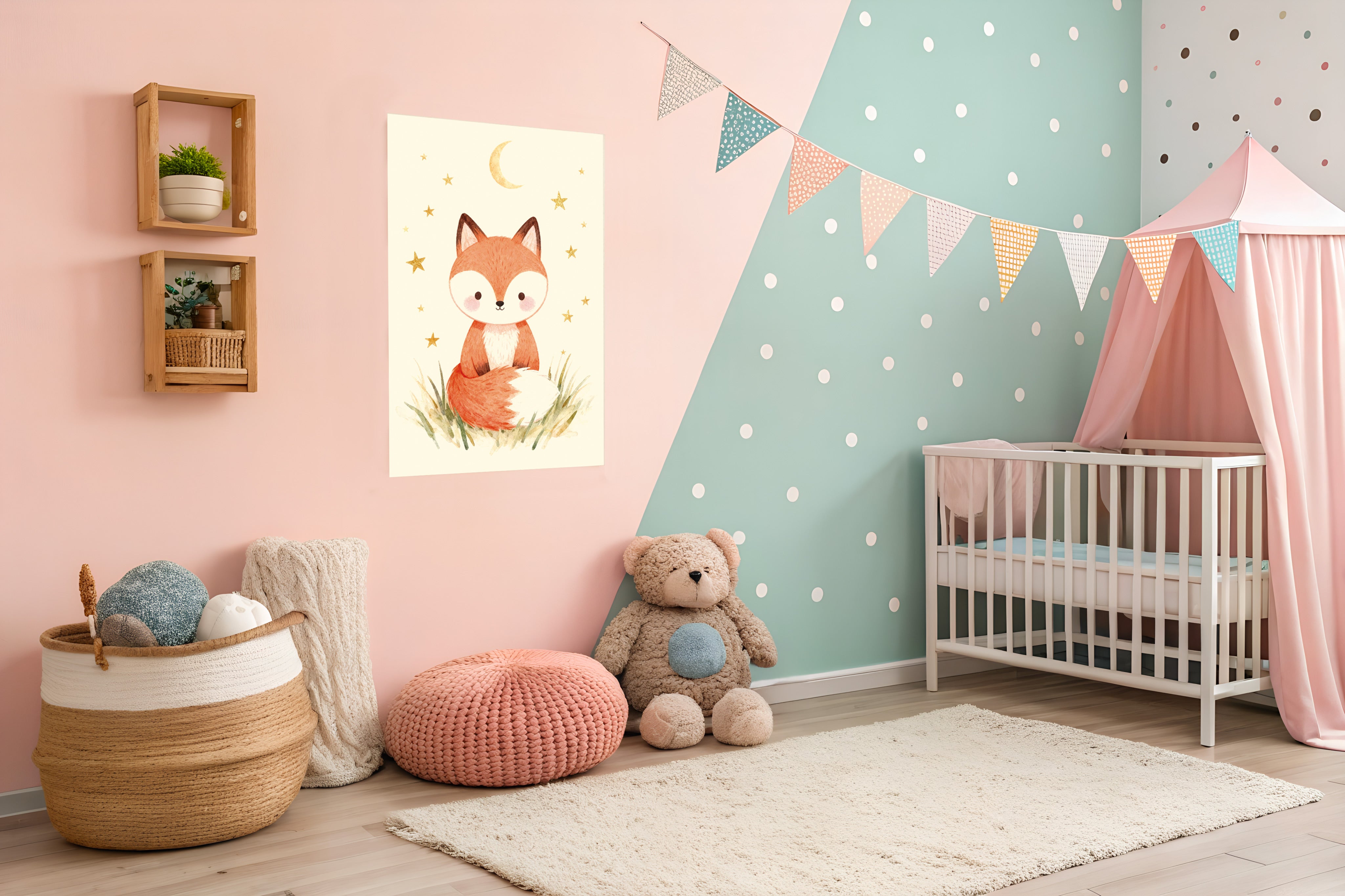 Fuchs Poster – Kinderzimmer Wanddekoration