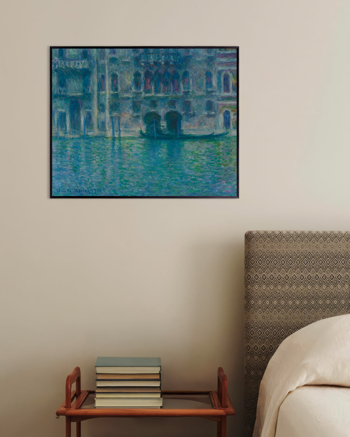 Affiche Le Palais da Mula, Venise (1908) de Claude Monet, avec un cadre en métal