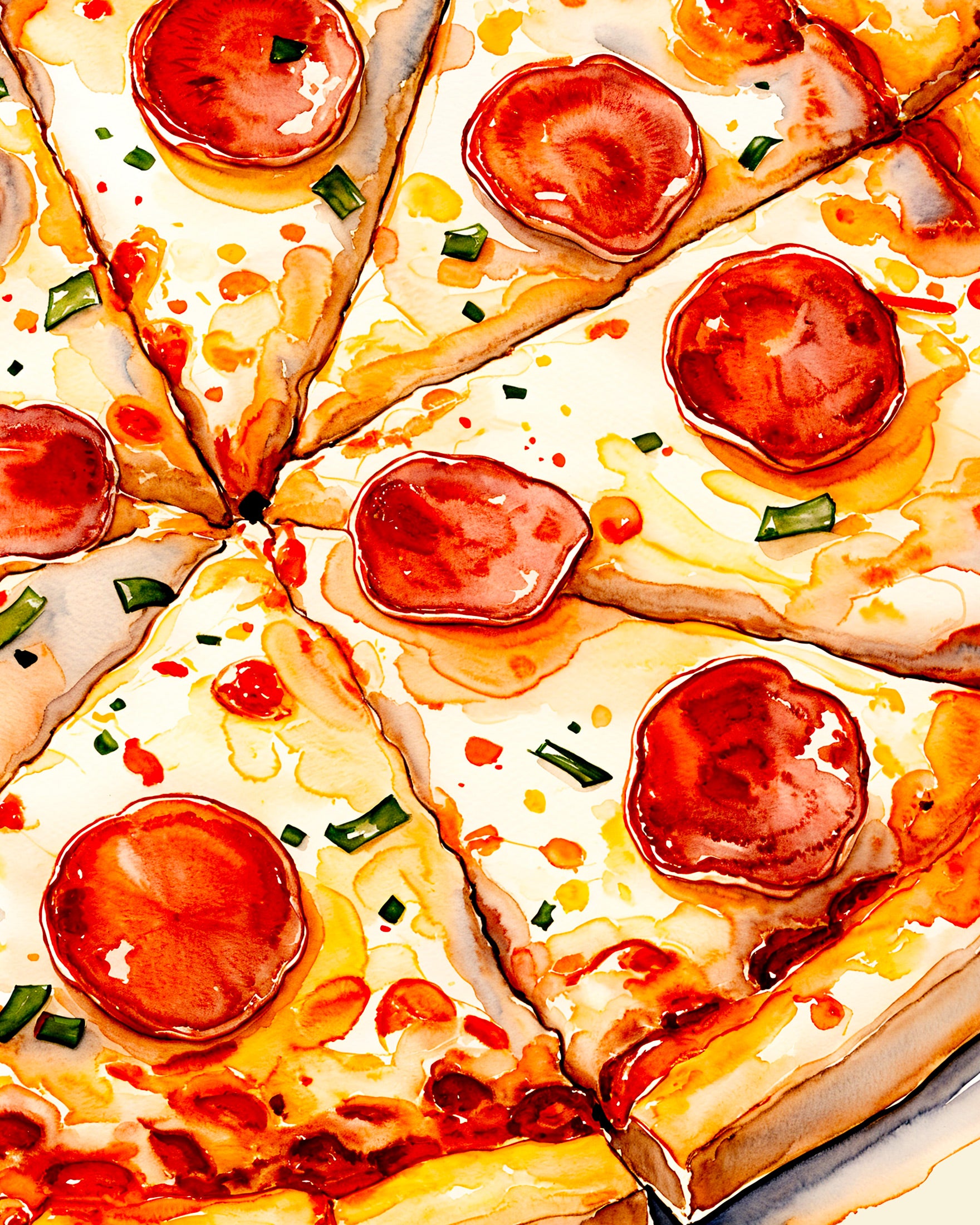 Pizza Pepperoni 01, cucina italiana - Poster