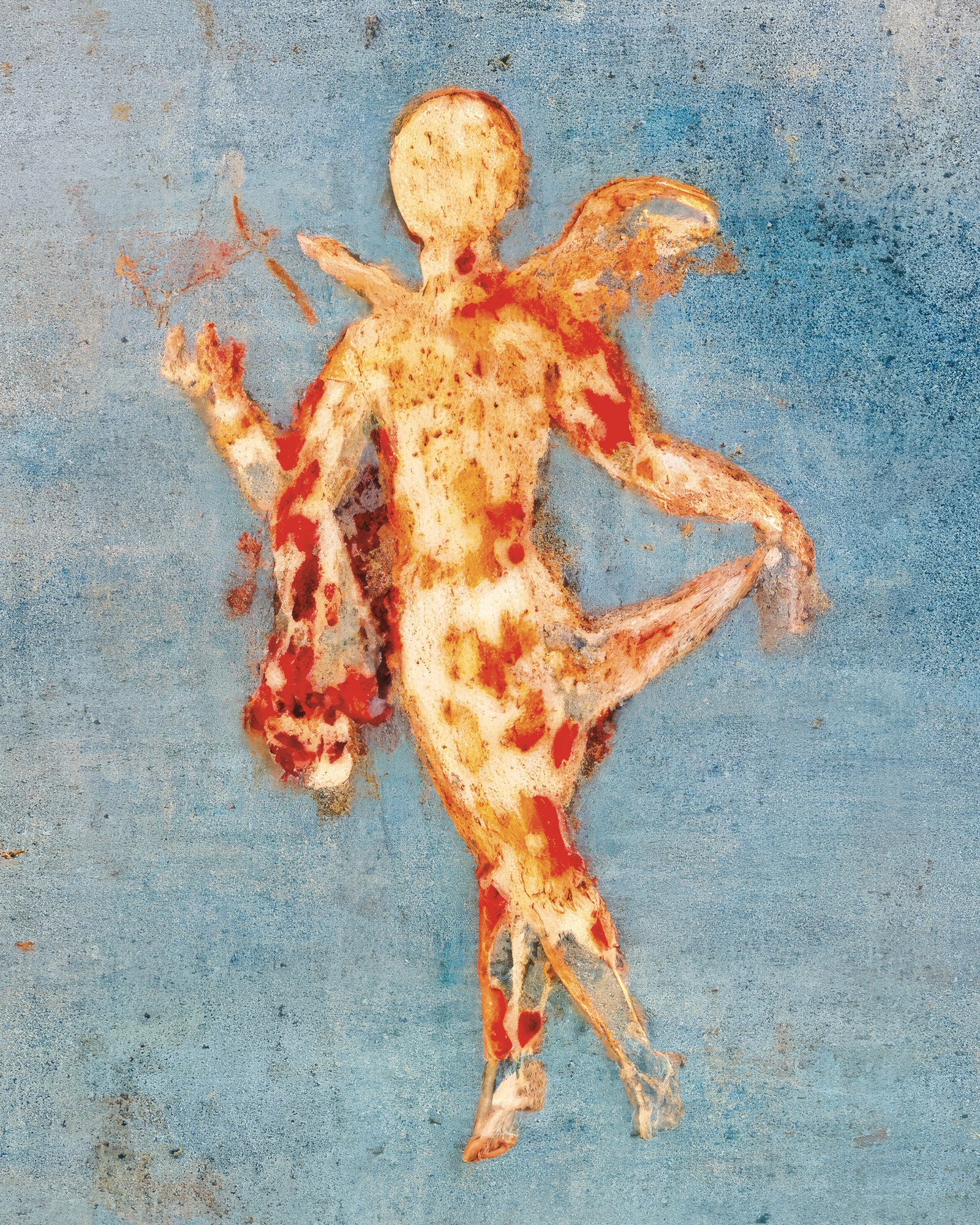 Psyche su blu, Casa di Venere, Pompei - Poster