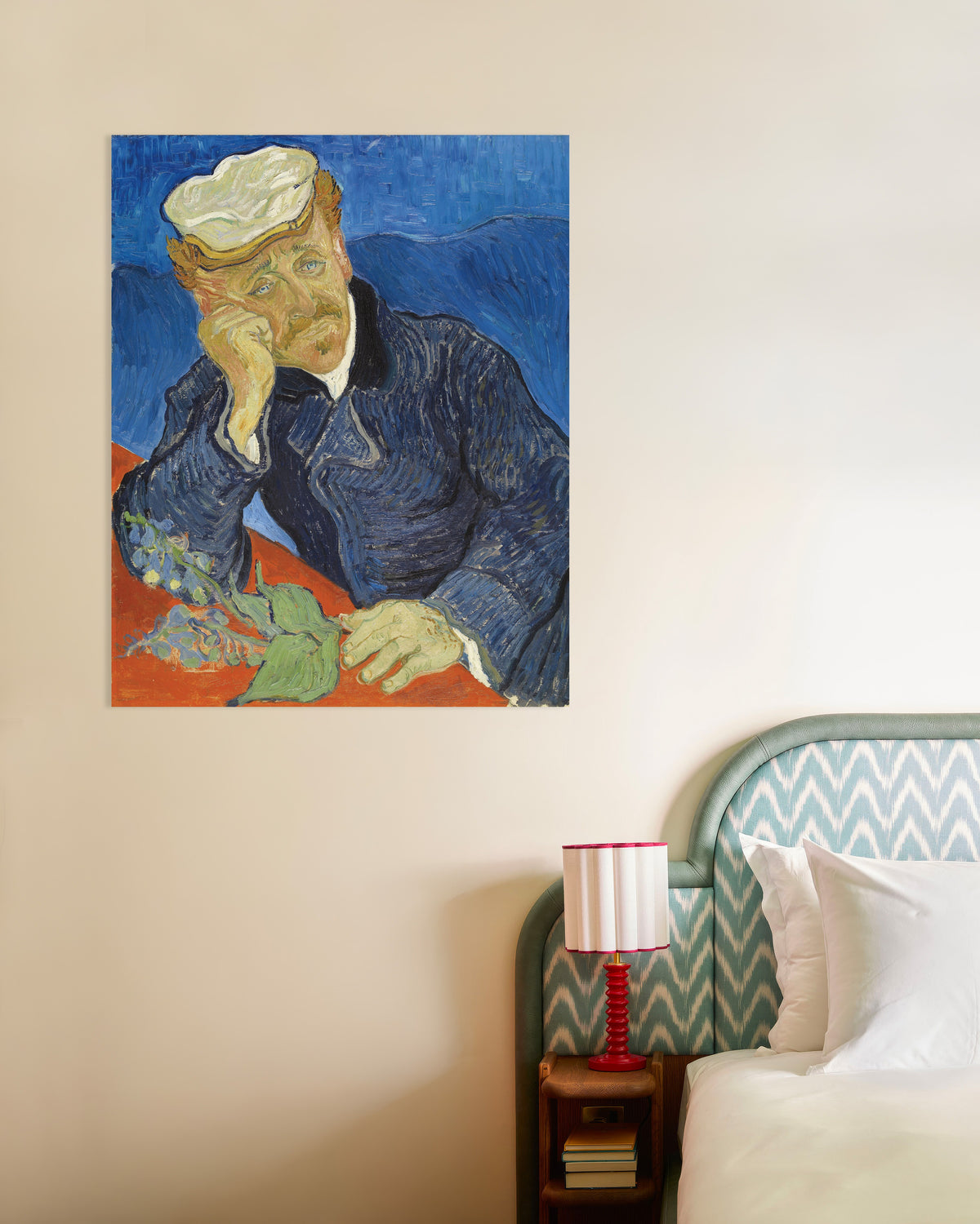 Poster mit Porträt von Dr. Paul Gachet (1890) von Vincent van Gogh