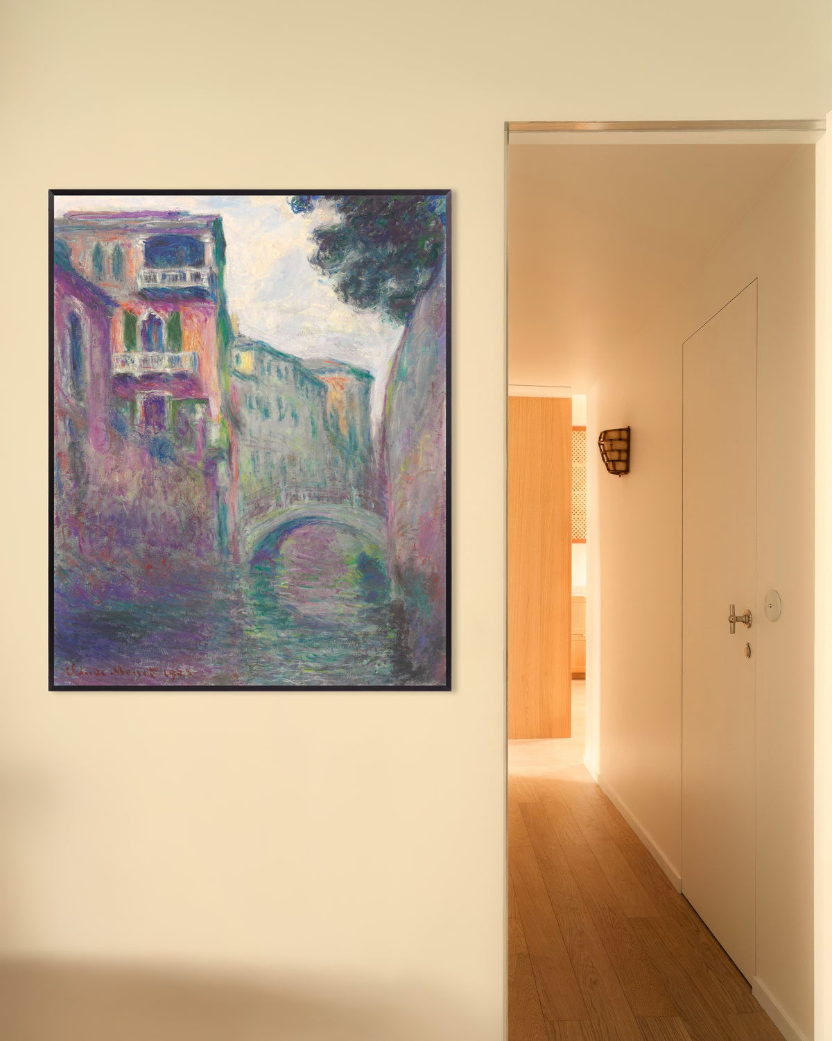 Poster Rio della Salute (1908) von Claude Monet mit Metallrahmen