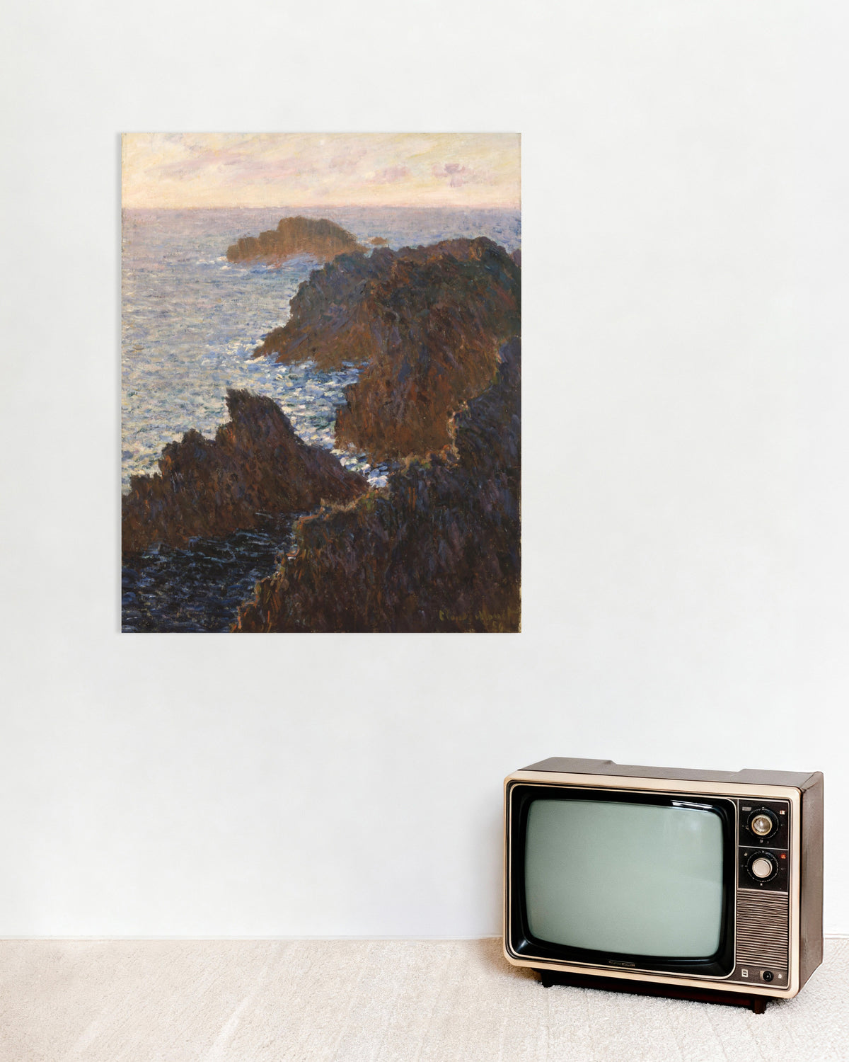 Poster Scogli a Belle-Île, Port-Domois (1886) di Claude Monet