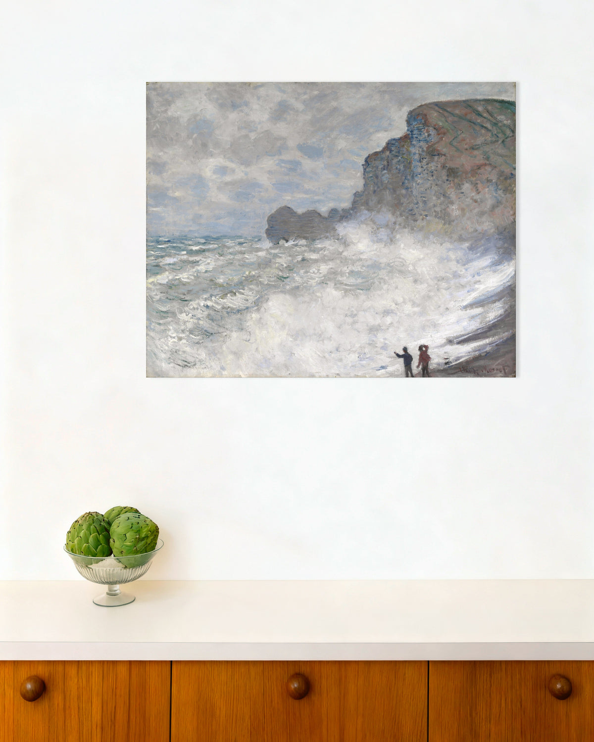 Affiche Gros temps à Étretat (1883) de Claude Monet