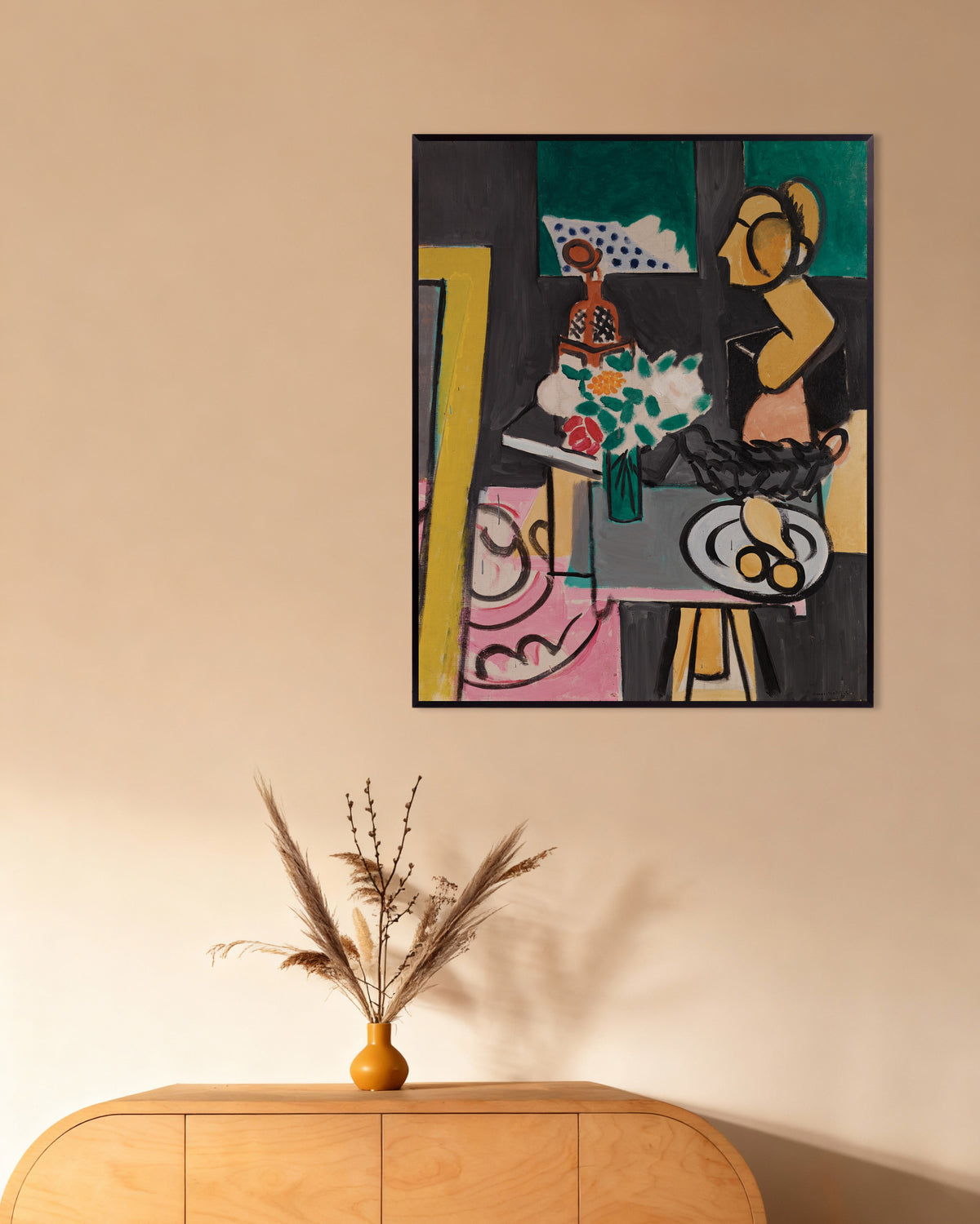 Poster di Natura morta con zucche (1916) di Henri Matisse, con cornice in metallo