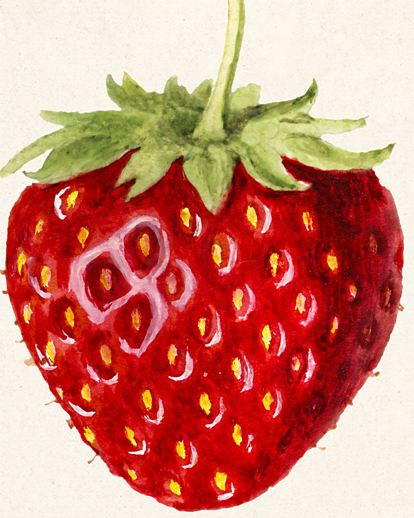 Poster di Fragole - Acquerello