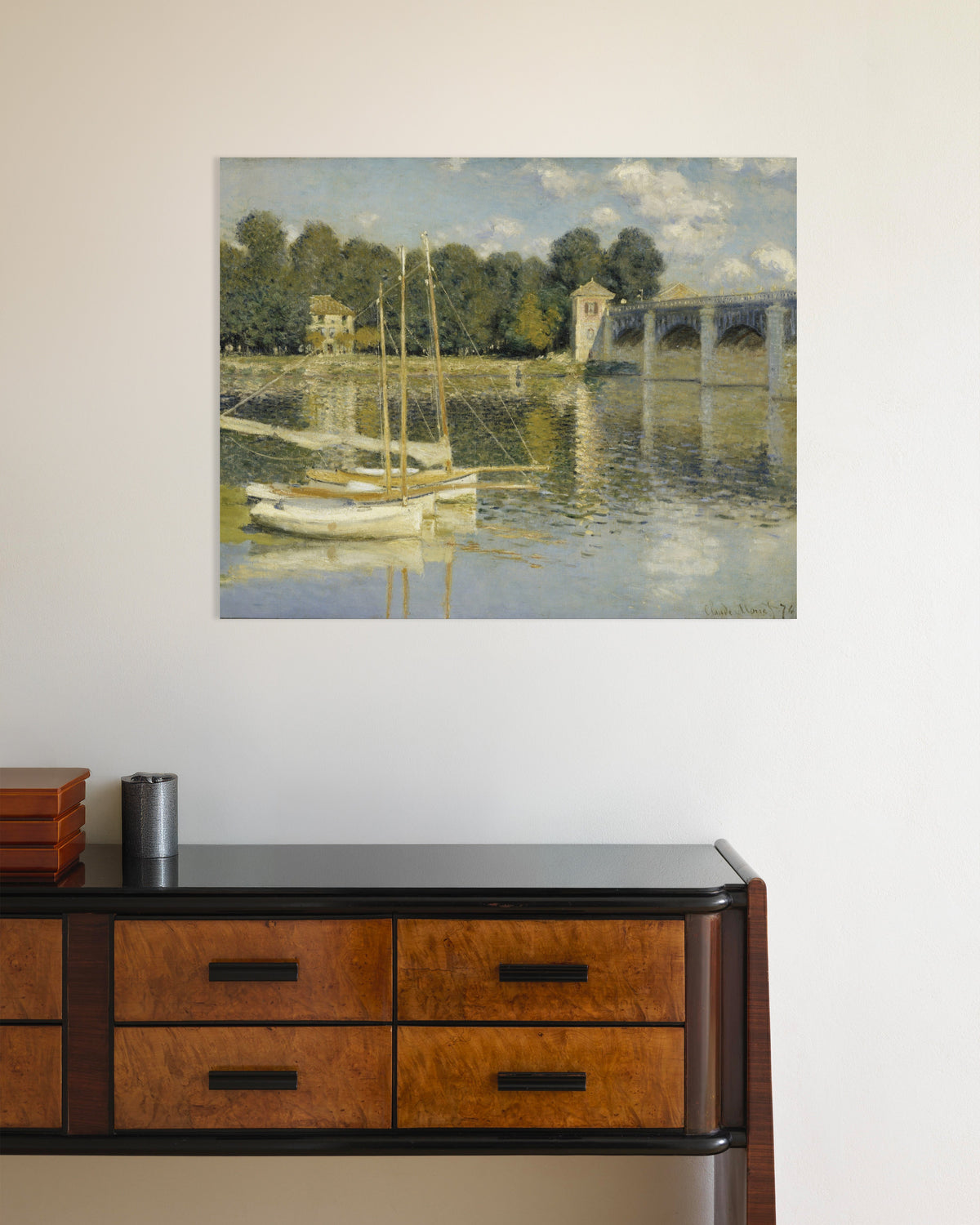 Poster Il ponte di Argenteuil (1874) di Claude Monet