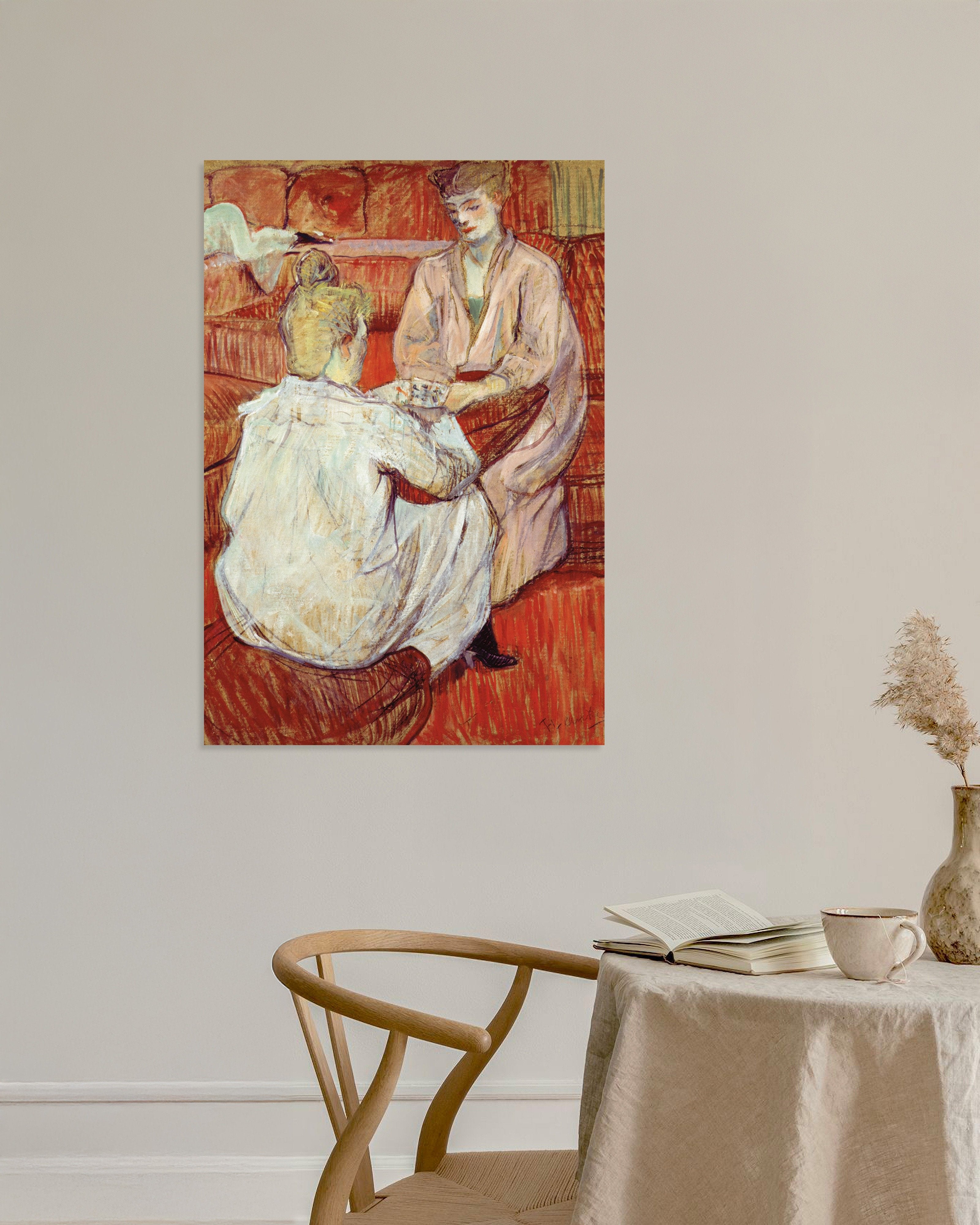 Poster of The card players by Henri de Toulouse-Lautrec, 1893 - Poster