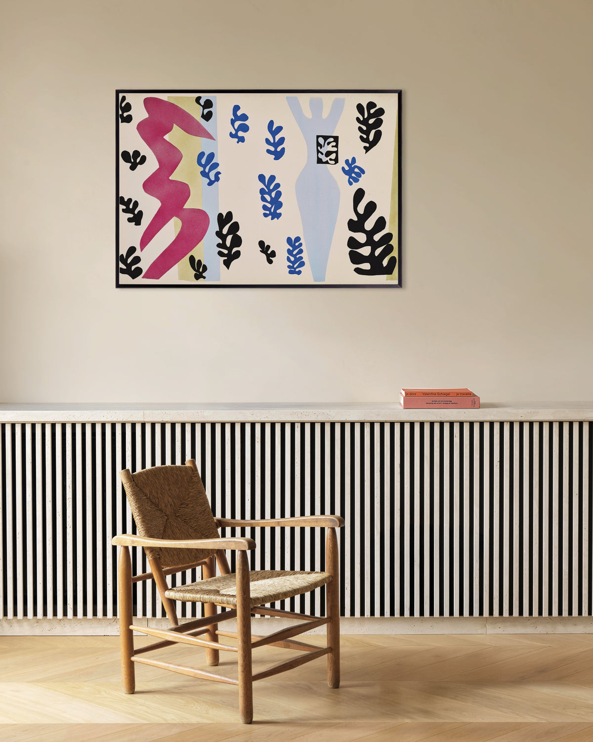 Poster Der Messerwerfer (Jazz, 1947) von Henri Matisse, mit Metallrahmen
